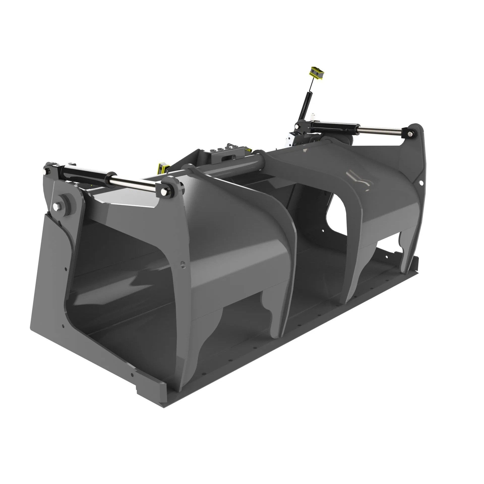 Berlon Extended Lip Heavy Duty Skid Steer Grapple Bucket for Excavation & Land Clearing | Durable Construction Equipment for Farming, Landscaping & Demolition Work