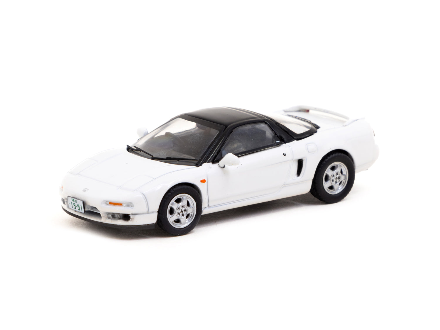 J Collection X Tarmac Works 1/64 Scale Honda NSX (NA1) Diecast Model Car - White Limited Edition - Perfect for Collectors, Display, and Racing Scenes
