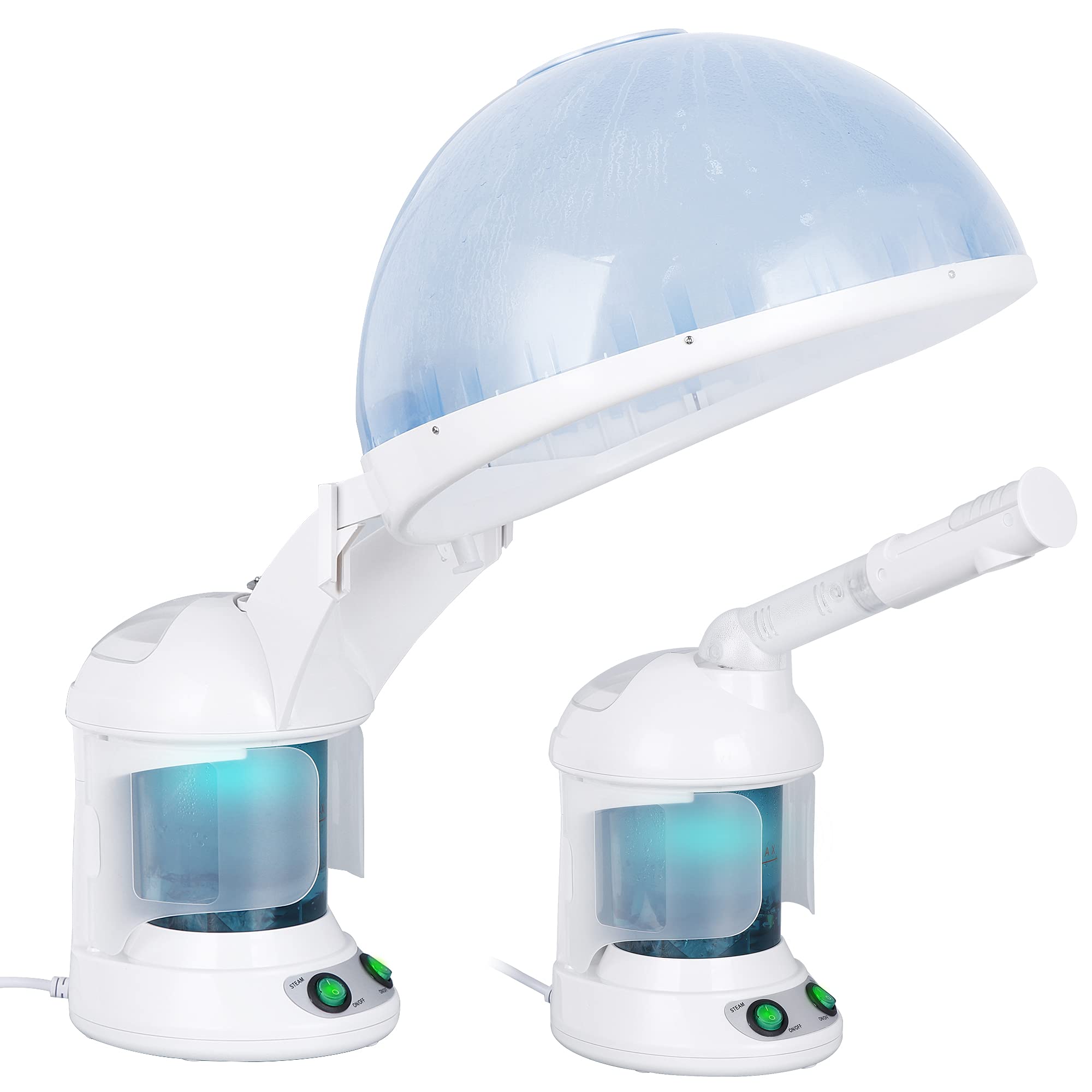 ZENY 2-in-1 Portable Facial & Hair Steamer with Ozone Technology - Deep Cleansing Steamer for Acne, Blackhead Removal & Pore Unclogging - Perfect for Home Spa, Salon Treatments & Skincare Routine