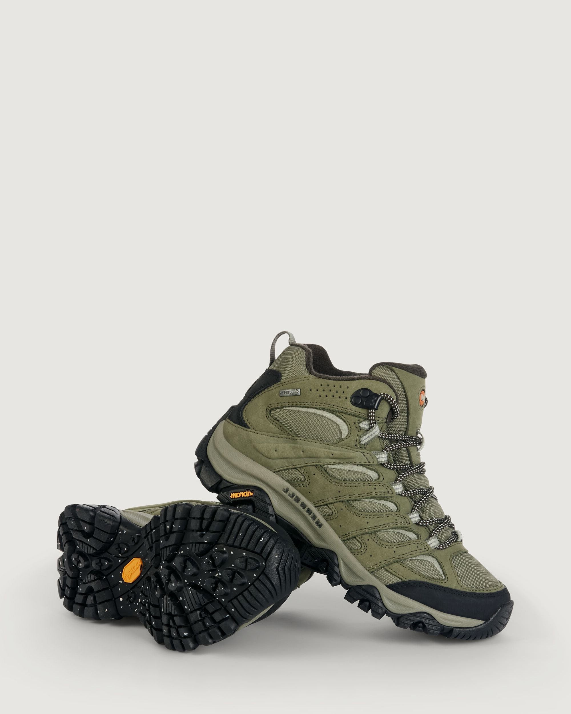 Merrell Moab 3 Smooth Mid GTX Women's Hiking Boots - Waterproof & Breathable - Lichen Color - Perfect for Outdoor Adventures & Trail Hiking