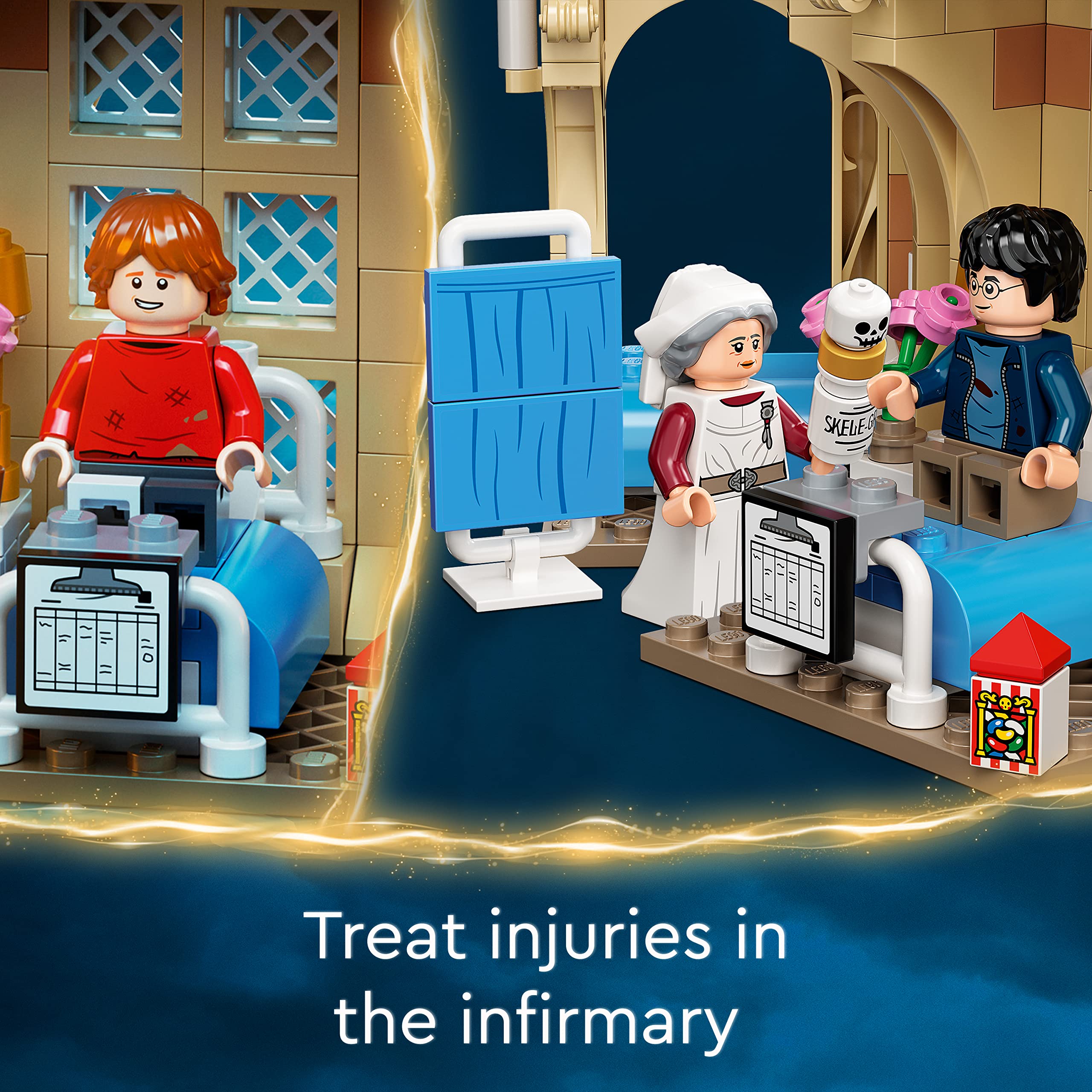 LEGO 76398 Harry Potter Hogwarts Hospital Wing & Azkaban Prison Tower Building Set - Collectible Castle Toy Gift for Kids Ages 8+ | Perfect for Harry Potter Fans, Birthday Gifts & Creative Play
