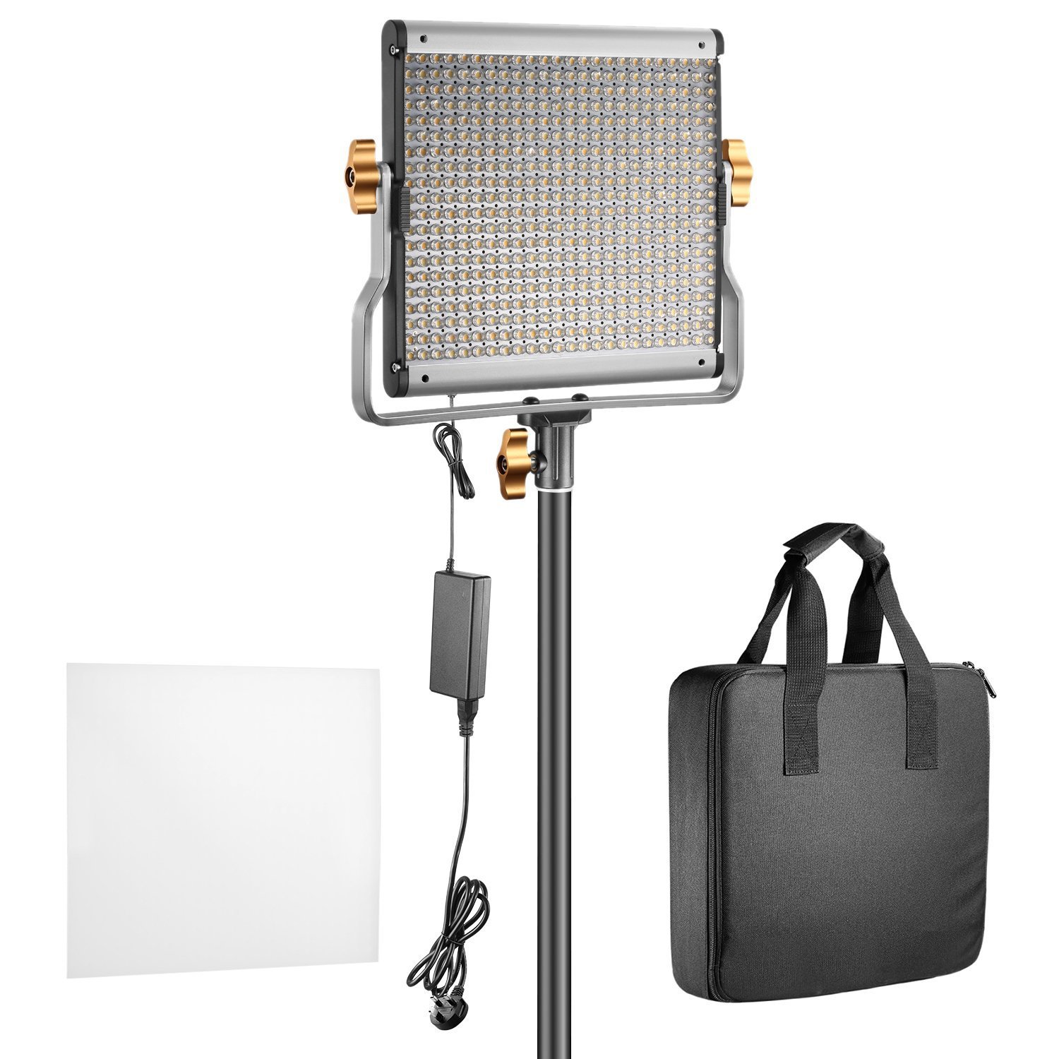 Neewer 2-Pack Bi-Color LED 480 Video Light Kit with Stand, Battery & Charger - 3200K-5600K, CRI 96+, Dimmable Studio Lighting for YouTube, Photography, Live Streaming - Perfect for Content Creators & Videographers
