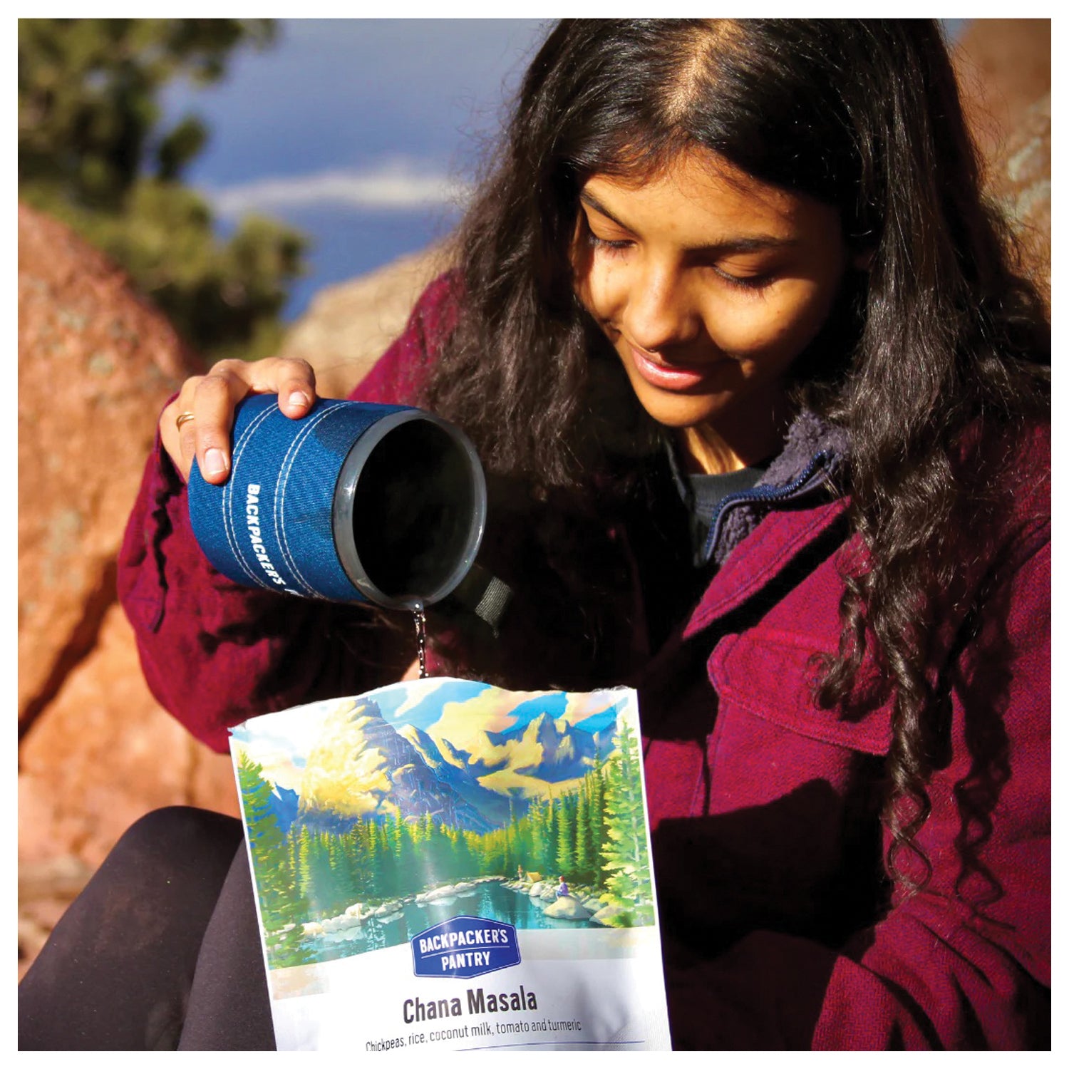 Backpacker's Pantry Chana Masala - Vegan Dehydrated Indian Meal - 2 Servings - Lightweight Camping & Backpacking Food for Hiking, Emergency Preparedness & Outdoor Adventures