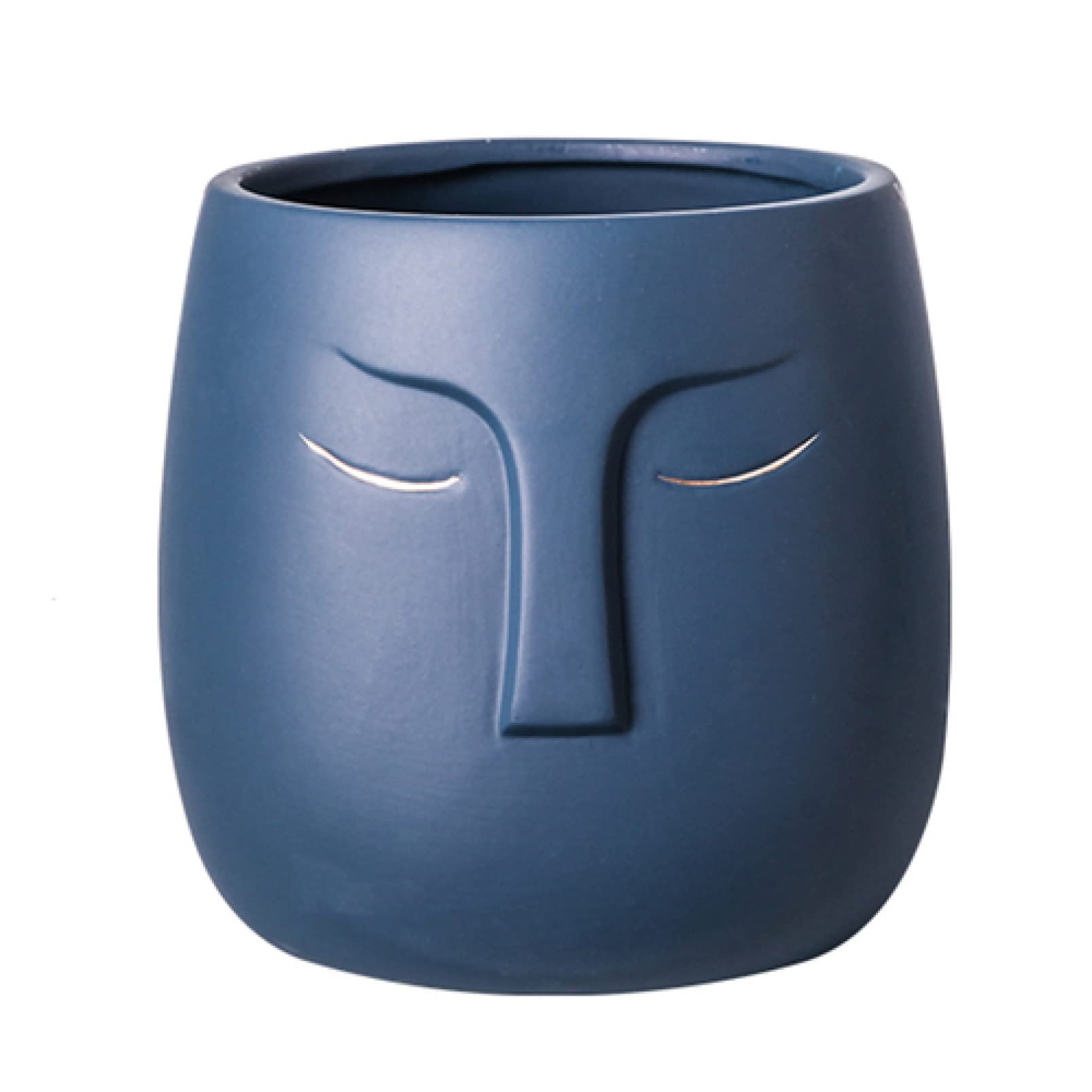 Creative Ceramic Face Flower Pot - Small Planter for Home, Office, Living Room, Balcony & Garden Decor | Cute Desktop Decoration for Succulents, Air Plants & Small Flowers