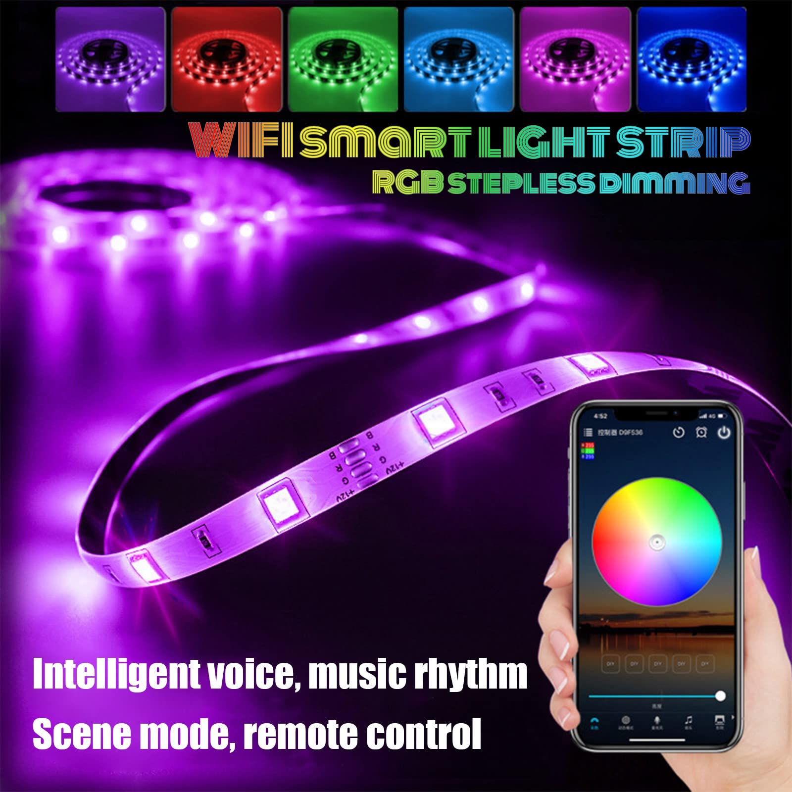 Meticpr 5M 5050 RGB SMD LED Waterproof Flexible Strip Light - 300 LEDs with 44 Key IR Remote, IP65 Waterproof for Indoor/Outdoor Decoration, Bedroom, Party, Christmas Lighting (Colorful, 21)