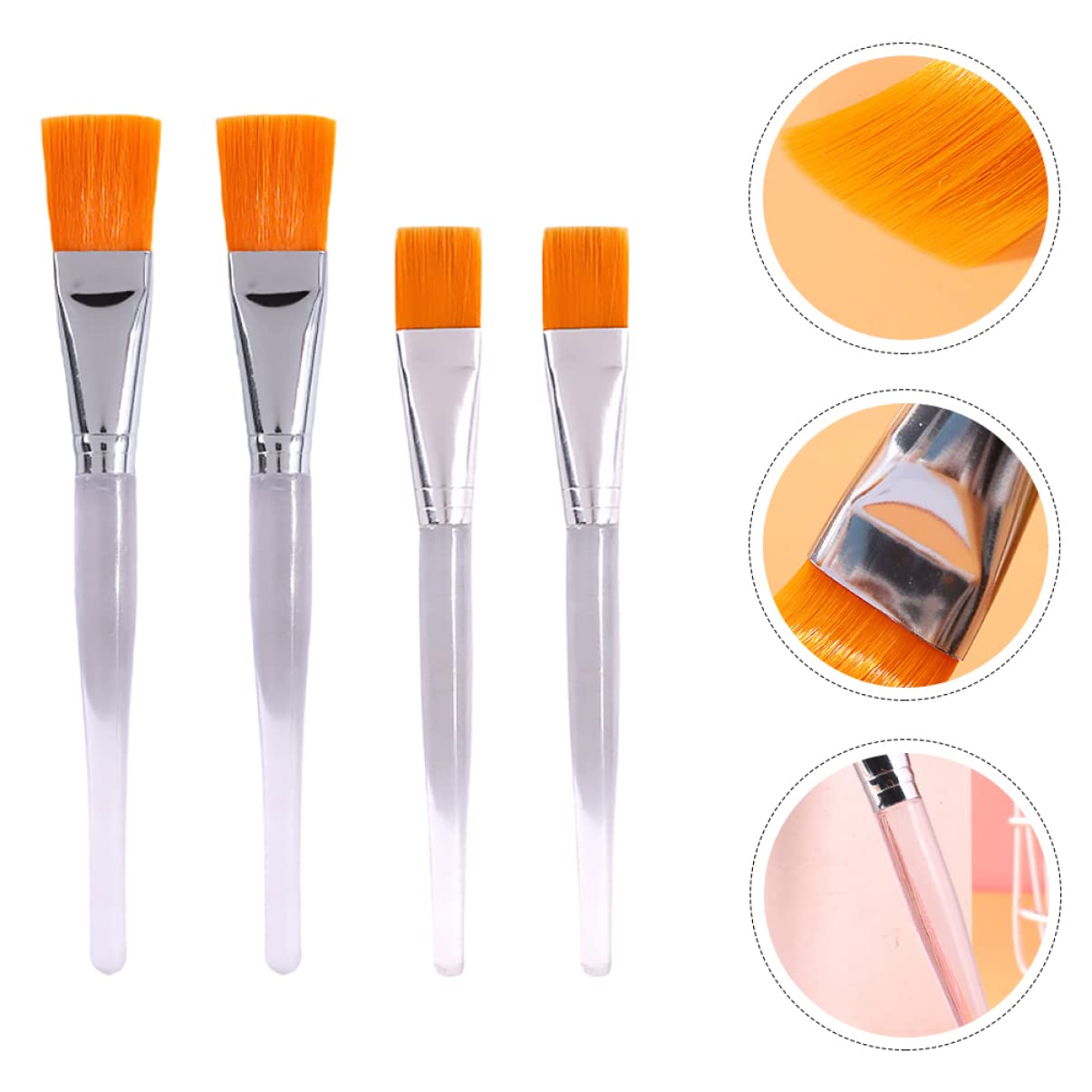 Professional Clear Plastic Skin Facial Applicator Brush - Beauty Body Care & Makeup Tool for Salon, Gel Mask Application, Butter Manual Cosmetic (Transparent) | Perfect for Home Spa & Professional Makeup
