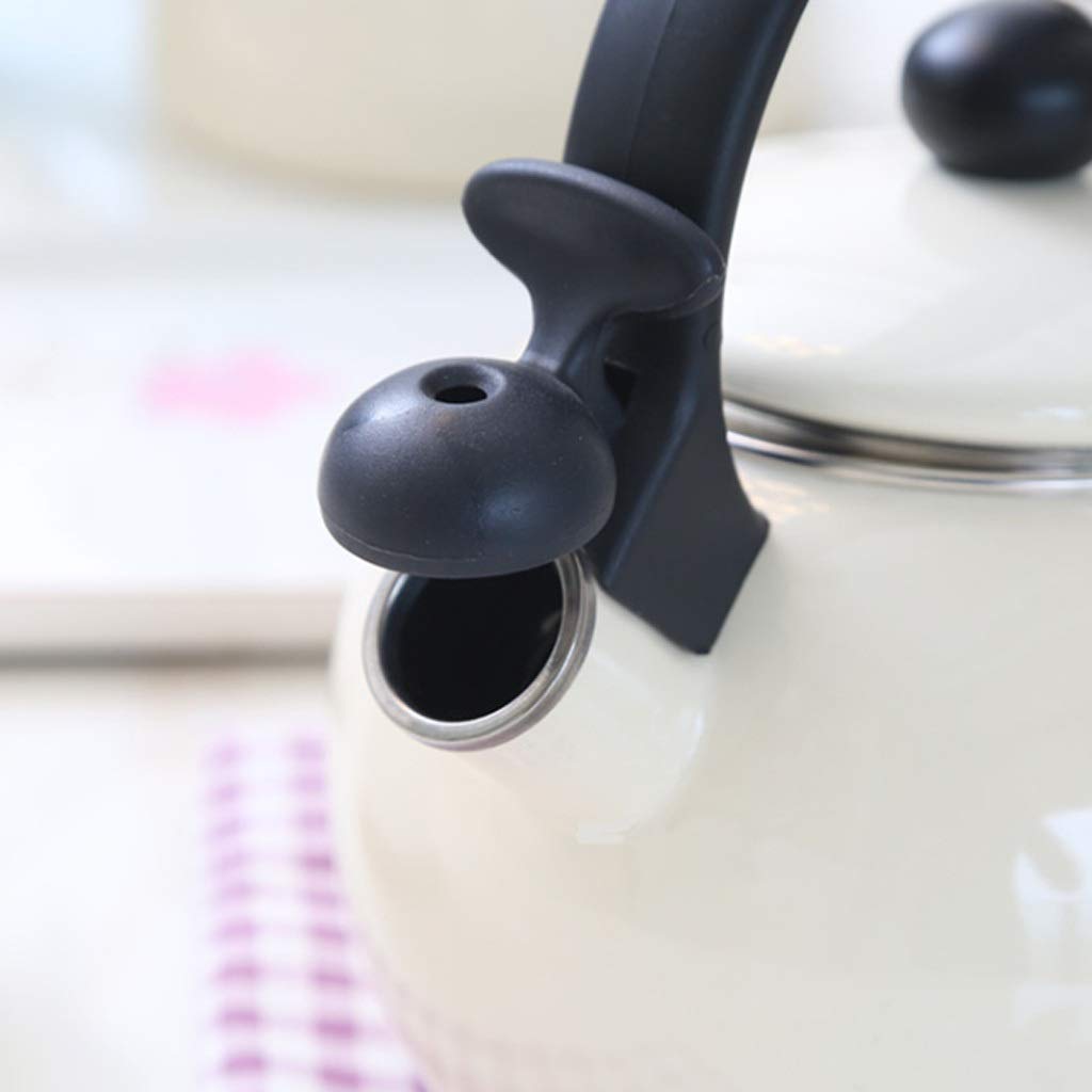 Premium Enamel Teapot Kettle - Thickened Whistling Stovetop Pot for Gas & Induction Cooktops - 1.5L Flat Bottom Water Carafe - Perfect for Tea Brewing, Coffee Making & Kitchen Decor