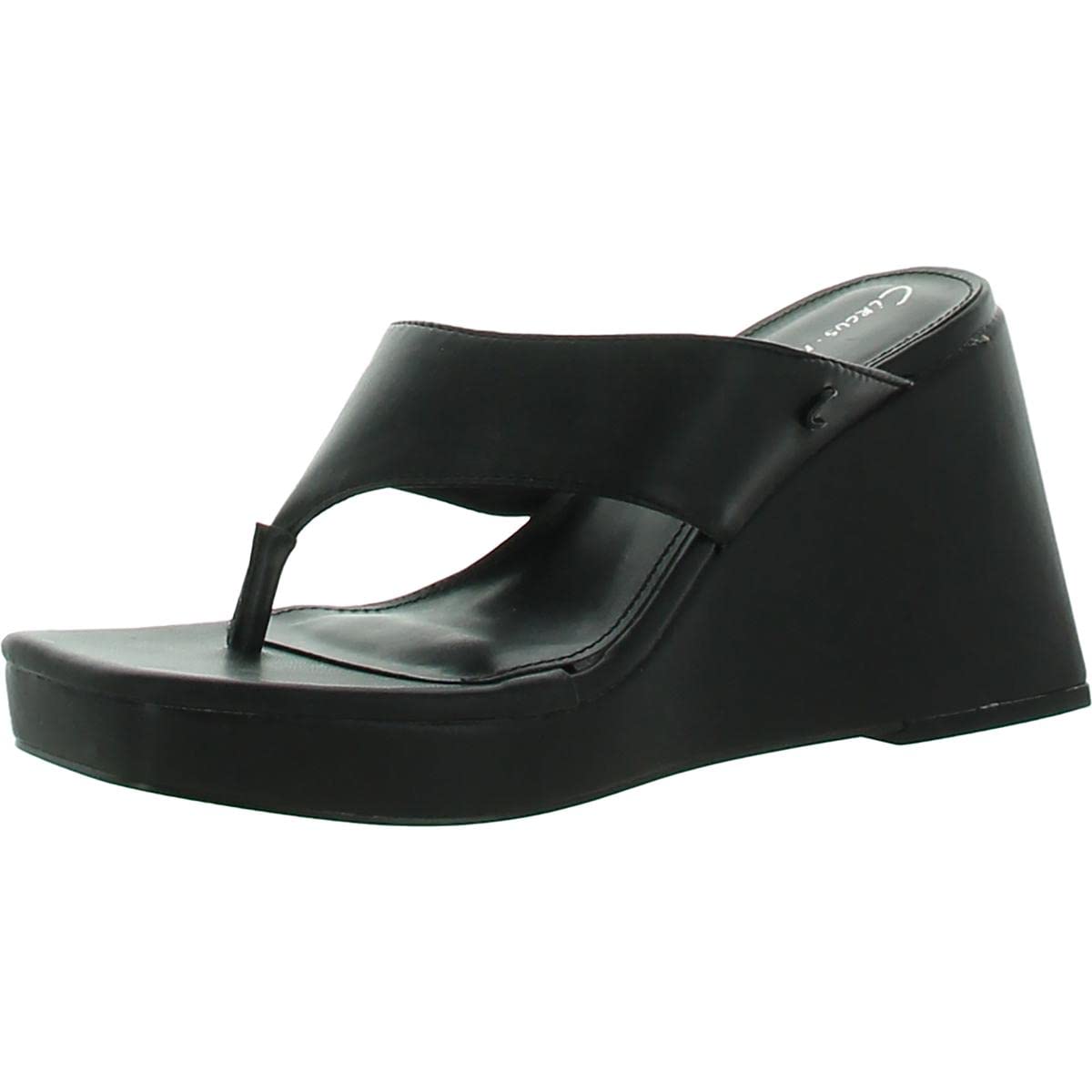 Sam Edelman Women's Moira Wedge Platform Sandals - Black Size 9 Medium (B,M) | Comfortable Circus-Inspired Summer Shoes for Beach, Vacation & Casual Outings