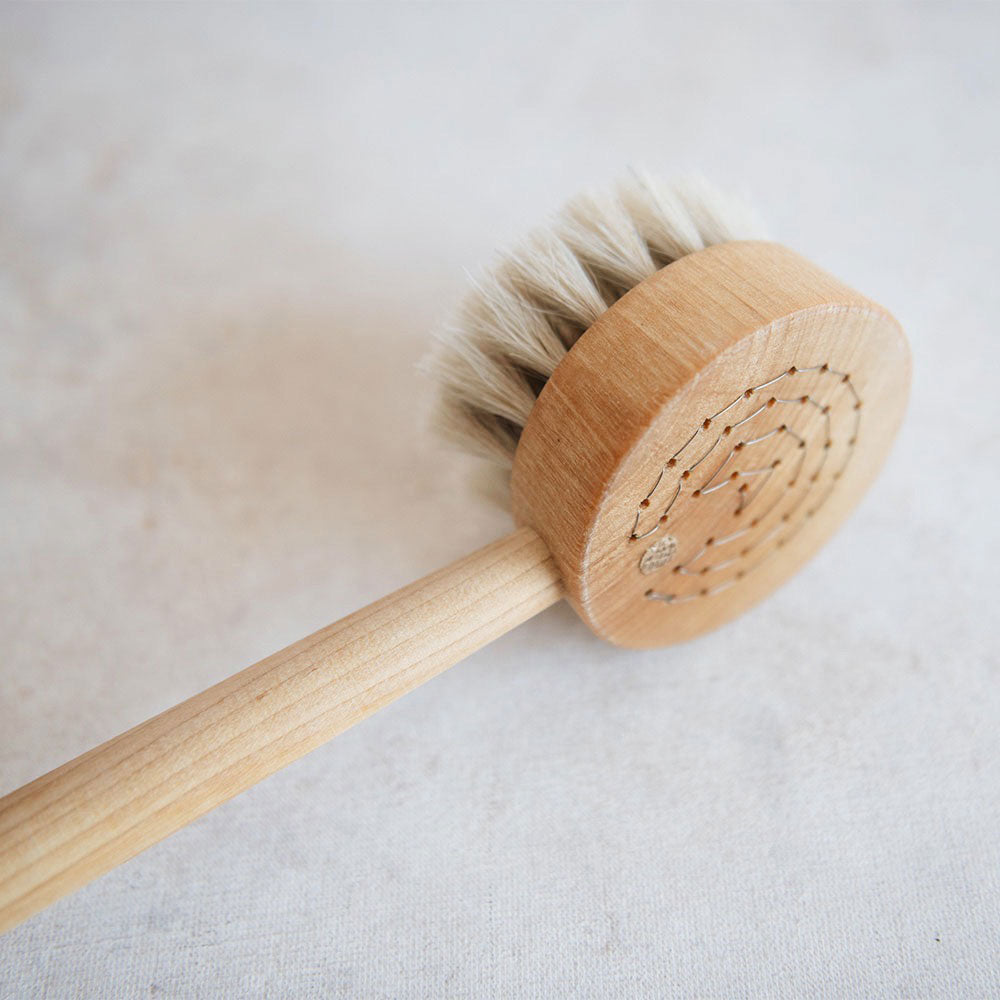 Extra Long Bath Brush with Soft Bristles - Back Scrubber for Shower & Bath - Exfoliating & Cleansing Body Brush - Perfect for Hard-to-Reach Areas & Sensitive Skin