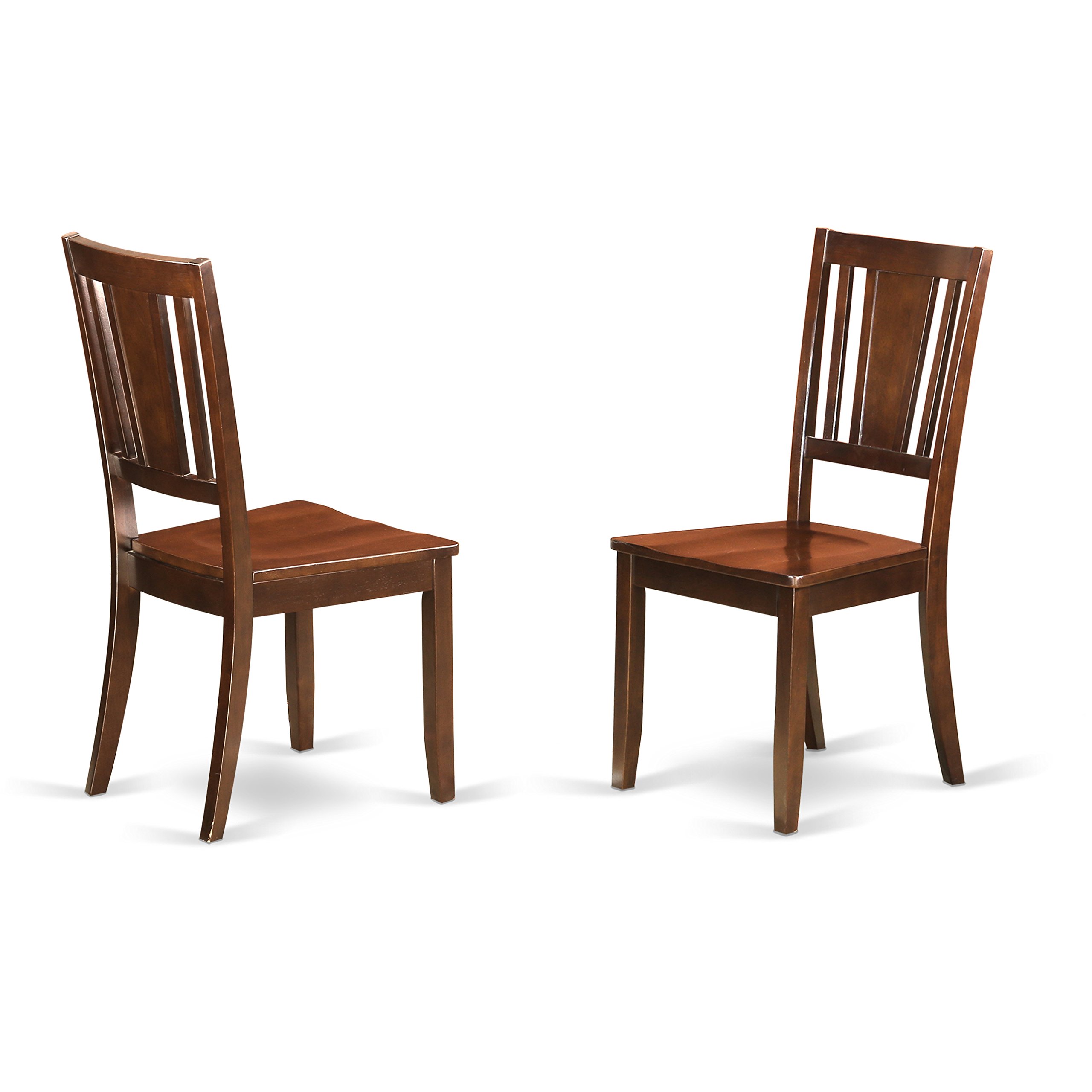 East West Furniture 5-Piece Mahogany Dining Set with Drop-Leaf Table & 4 Chairs - 36x54 Inch Rectangle Kitchen Table Set for Small Spaces - Perfect for Breakfast Nooks, Apartments, and Cozy Family Dinners