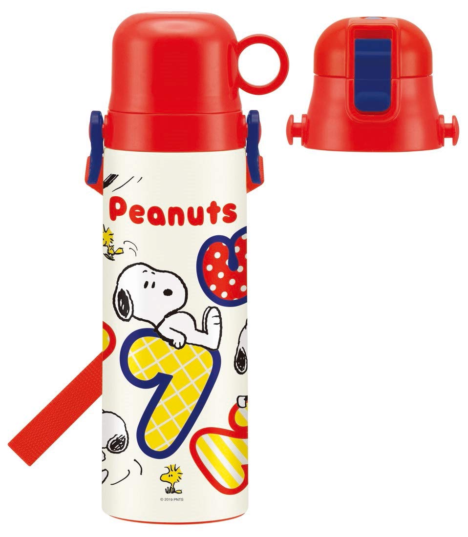 Snoopy Ultra-Light 2-Way Stainless Steel Water Bottle for Kids - Leakproof & Durable Insulated Thermos for School, Travel & Outdoor Activities