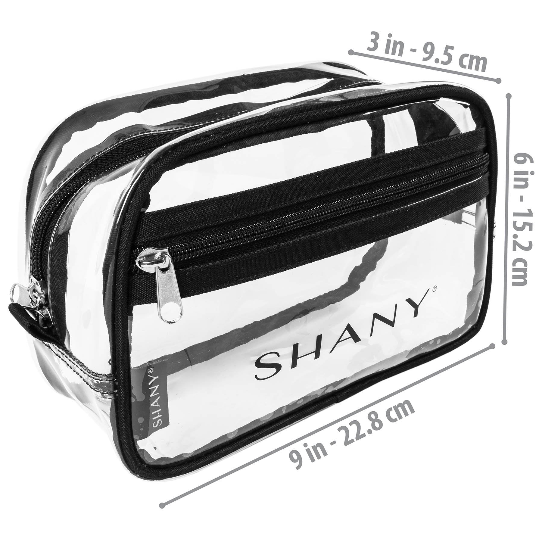 Clear Travel Toiletry Bag for Makeup & Cosmetics - Waterproof Zippered Compartment Organizer Pouch - Perfect for Carry-On Luggage, Air Travel & Gym Essentials