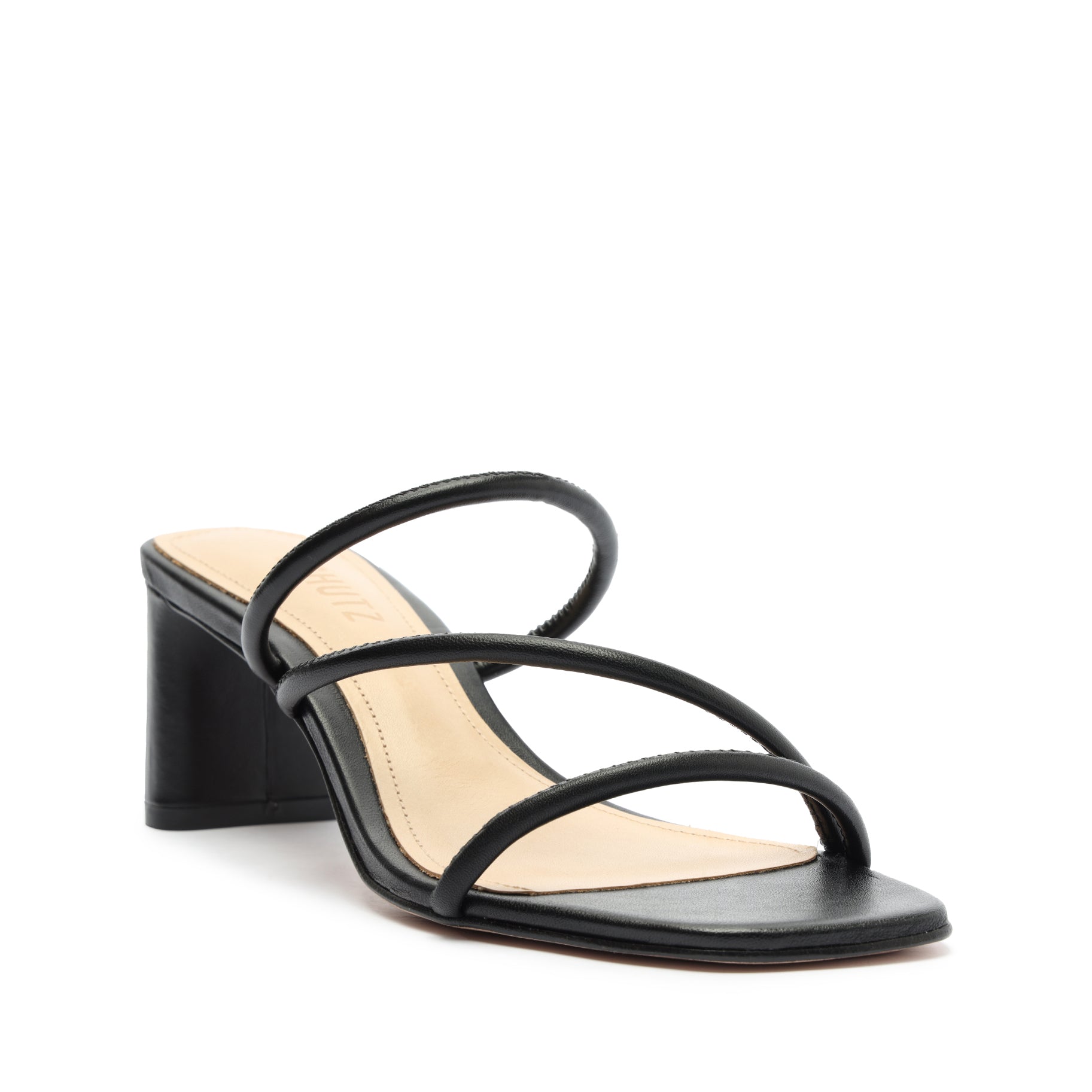 Chessie Women's Mid Heel Nappa Leather Sandals - Comfortable Dressy Strappy Sandals for Summer, Weddings & Office Wear