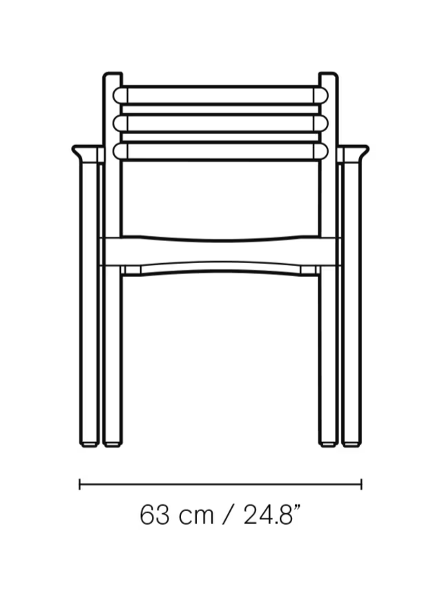 AH502 Outdoor Dining Chair with Armrest - Weather-Resistant Patio Furniture for Garden, Poolside, and Backyard Relaxation