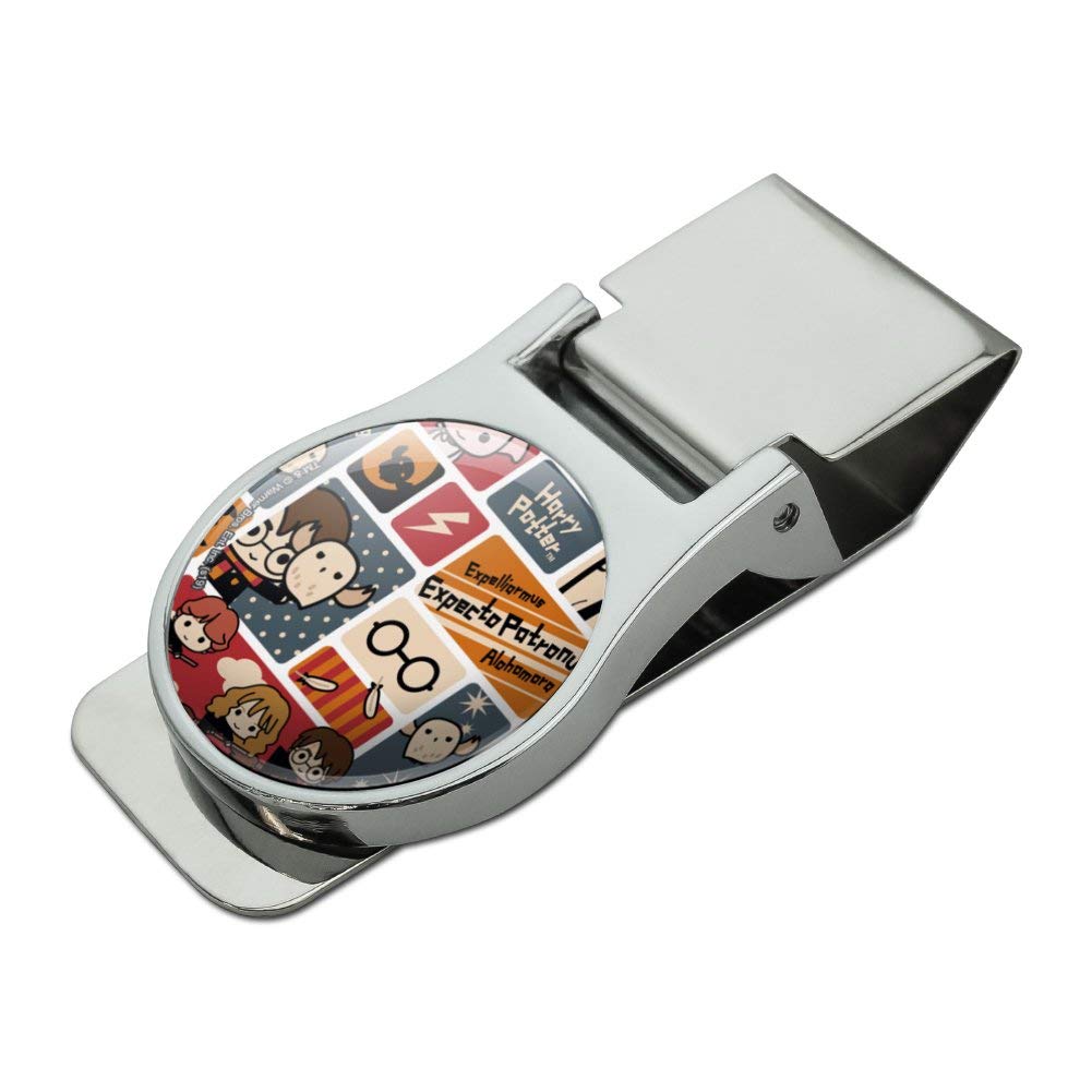Harry Potter Cute Chibi Money Clip - Chrome Plated Metal Satin Gift for Fans - Perfect for Cash, Credit Cards & Collectibles | Great for Wallets, Gifts & Harry Potter Merchandise Collections