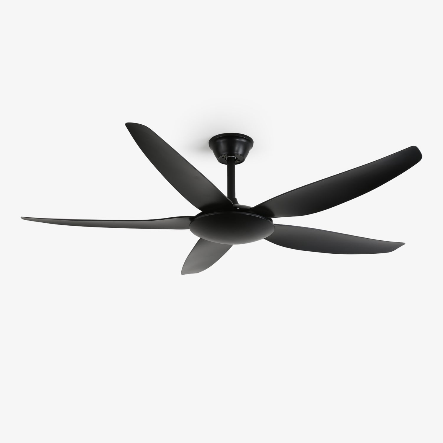 Aeron Noir Ceiling Fan with Remote Control - 52 Inch Modern Black Ceiling Fan with LED Light - Quiet Reversible Motor for Bedroom, Living Room, and Outdoor Patio Use