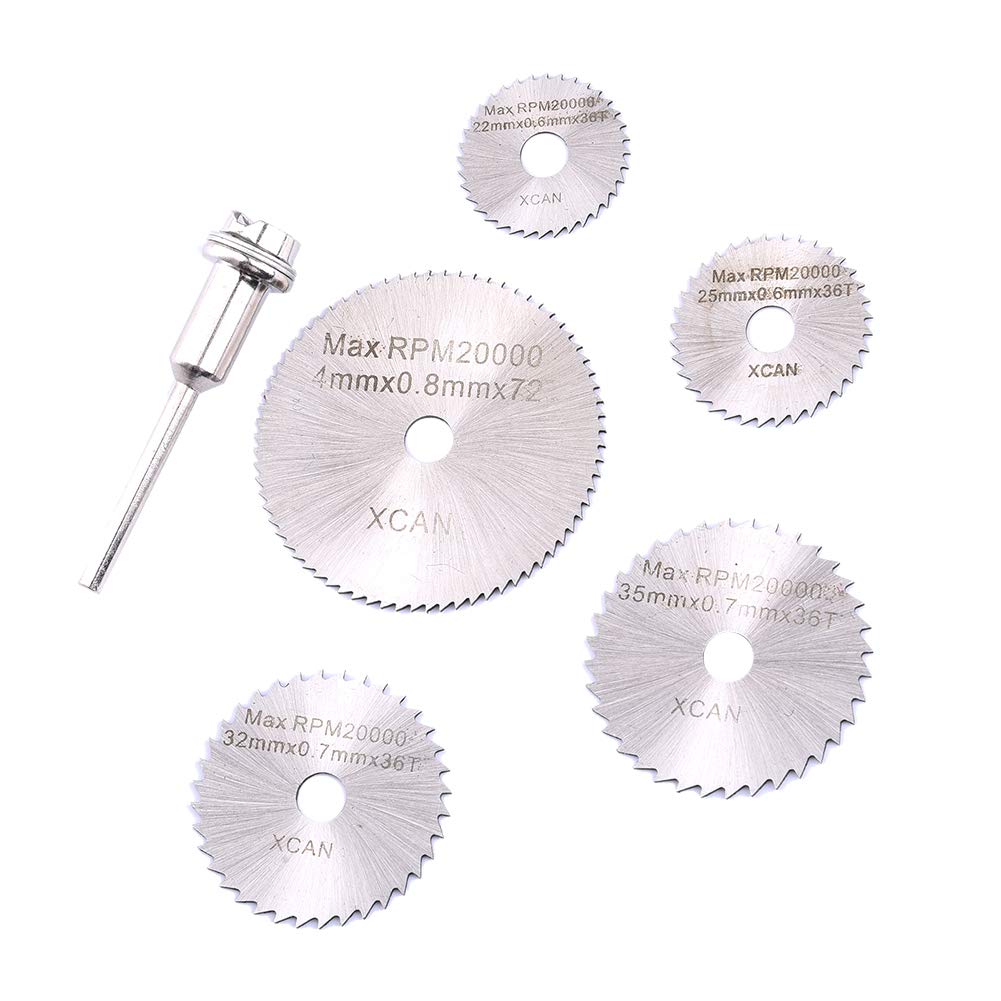 Rongon 6-Piece Circular Saw Blade Set - High Precision Wood Cutting Blades for DIY Projects, Carpentry & Woodworking | Perfect for Plywood, Hardwood & Softwood Cutting