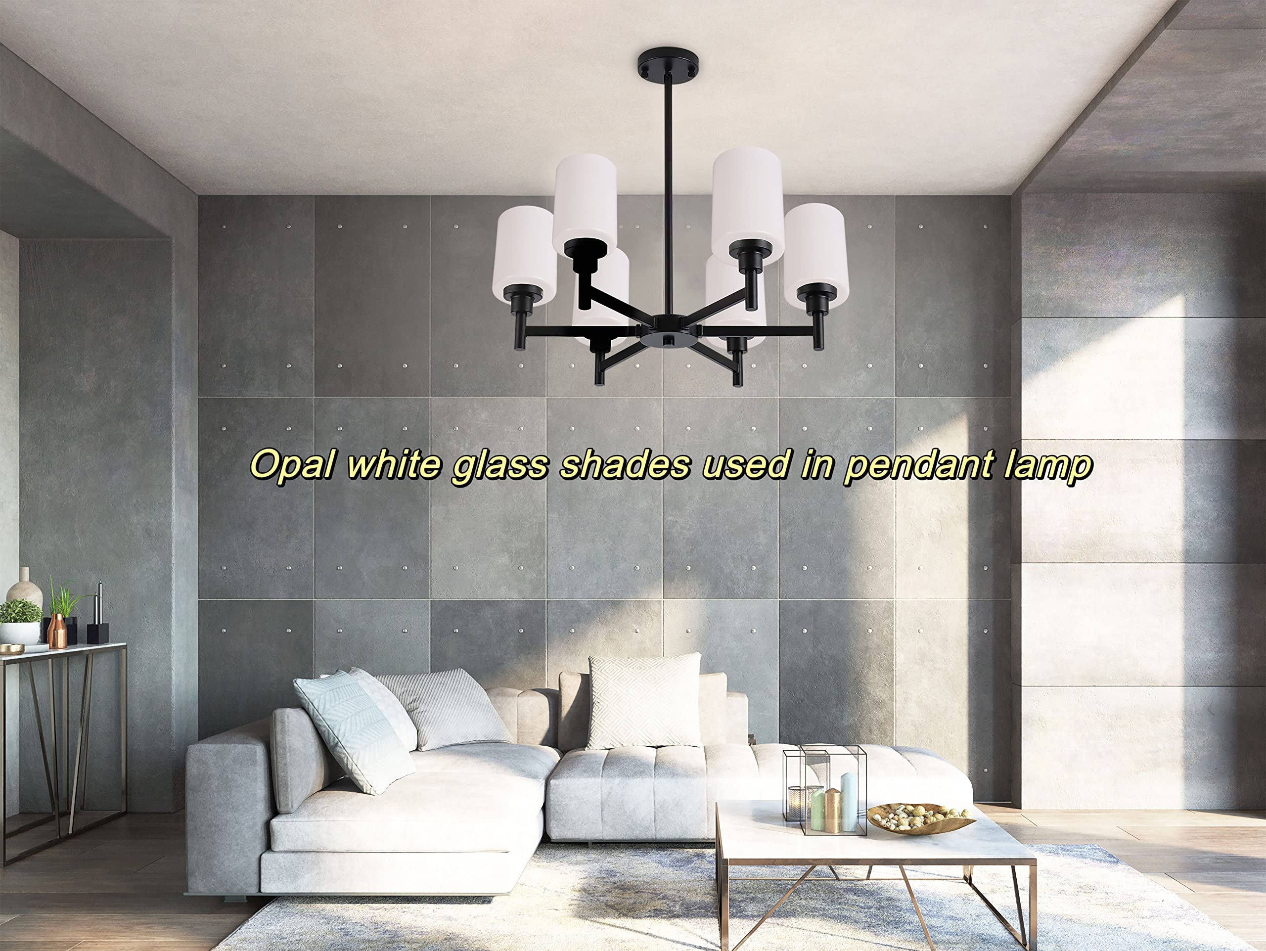 4 Pack White Glass Lamp Shades Replacement - 5.51