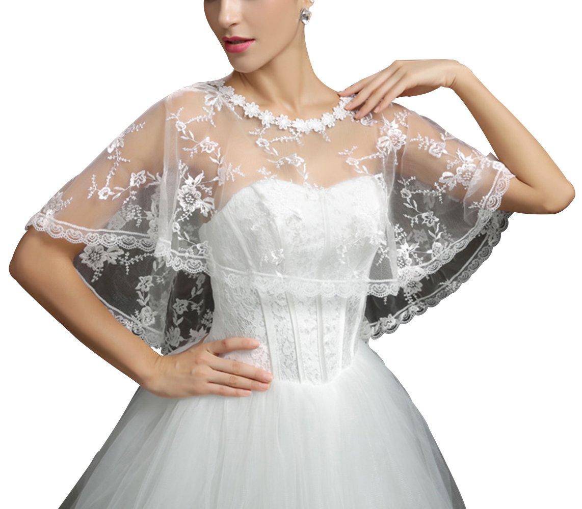 Elegant XU Women's Lace Bridal Shawl Wrap - Wedding Bolero Jacket for Bride, Evening Gown & Special Occasions | Perfect for Weddings, Parties & Formal Events