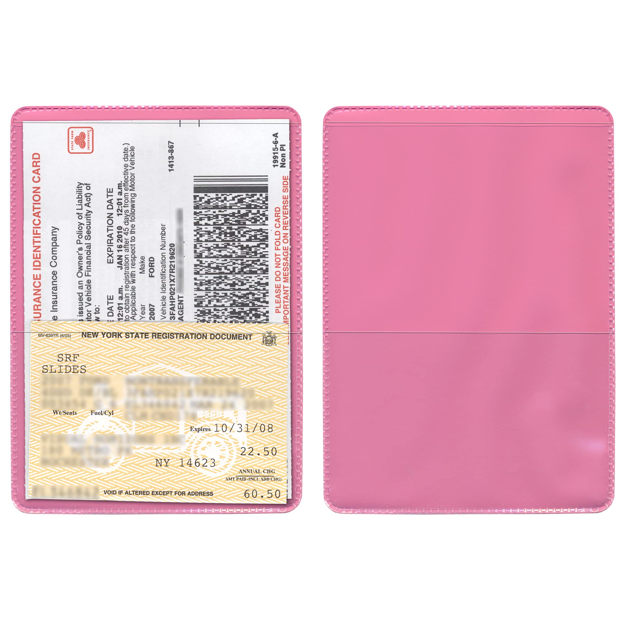 StoreSMART 300-Pack Pink Auto Insurance & ID Card Holders - Waterproof Plastic Document Protectors for Car, Wallet & Travel Organization (RFS20-PK-300)