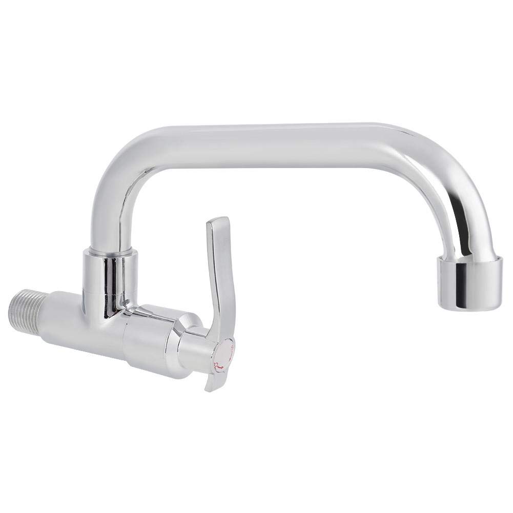 Cold Water Wall-Mounted Sink Faucet, G1/2in Single Handle Kitchen & Bathroom Faucet for Home Use (Type B 20cm) - Perfect for Small Spaces, RV, Laundry Room & Outdoor Sinks