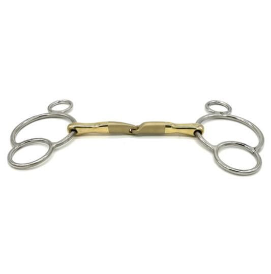 AJR ContourEase Two Ring Bit - Comfortable Horse Training Bit for Dressage & Jumping - Perfect for English Riding & Equestrian Competitions