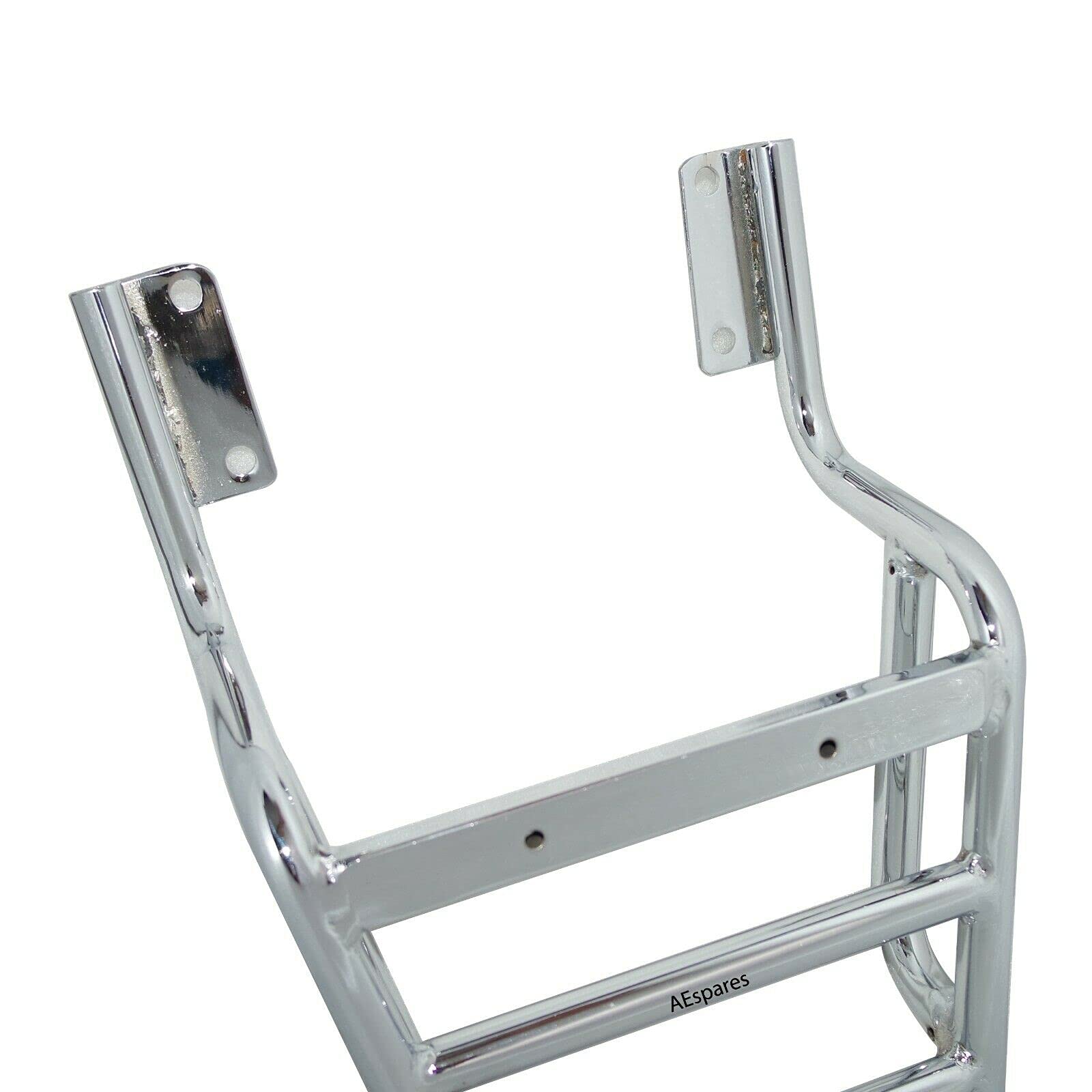 Heavy-Duty Steel Chrome Rear Rack Luggage Carrier for Royal Enfield Interceptor 650cc Motorcycle - Perfect for Touring, Commuting & Adventure Riding