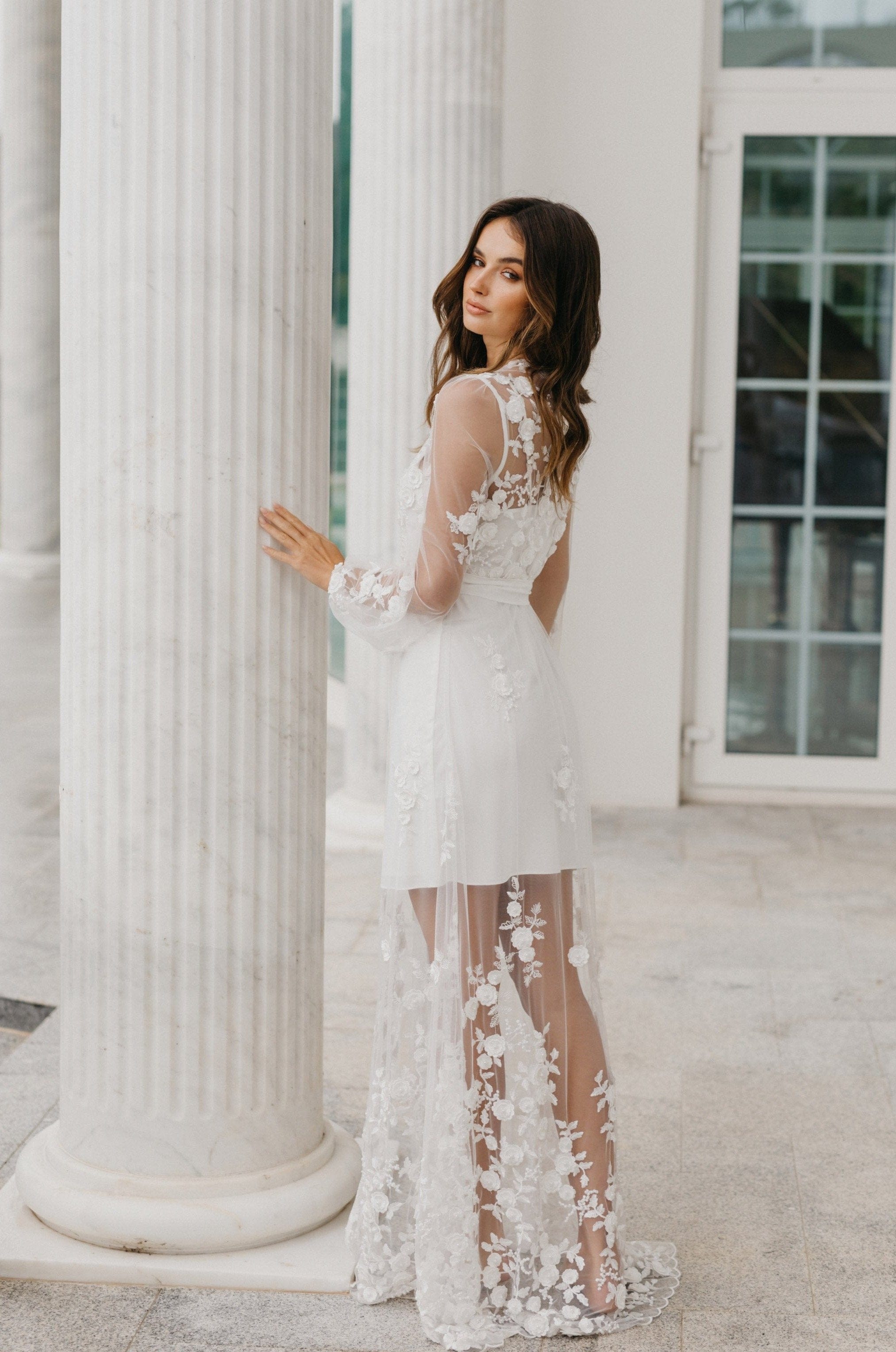 Steffanie Beaded Floral Lace Maxi Dress with Slip - Elegant Boho Wedding Guest Dress for Summer Parties & Beach Vacations