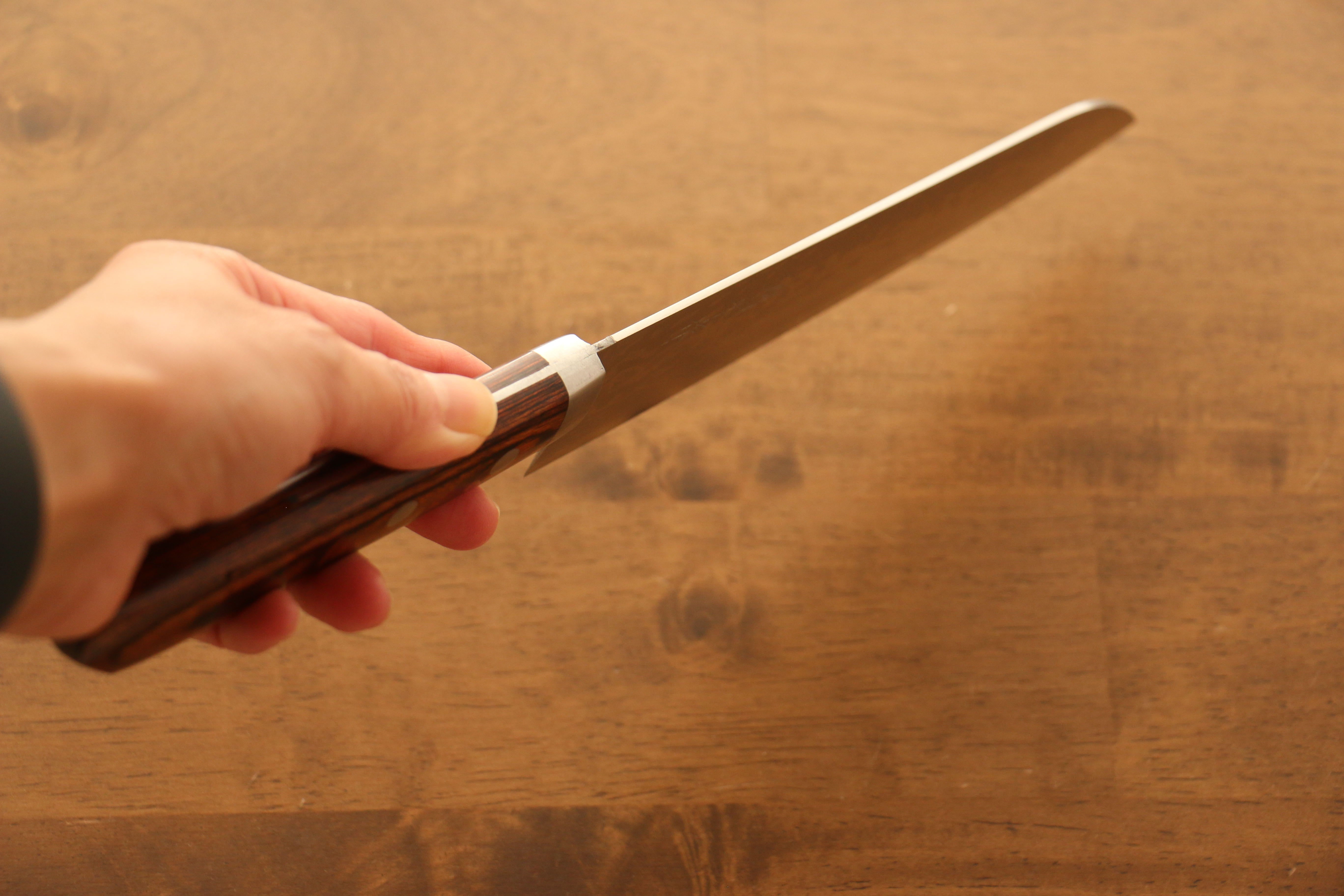 Premium Kunihira Sairyu VG10 Damascus Steel Santoku Knife 170mm with Mahogany Handle - Japanese Kitchen Knife for Professional Chefs & Home Cooking, Perfect for Slicing, Dicing & Chopping Vegetables, Meat & Fish