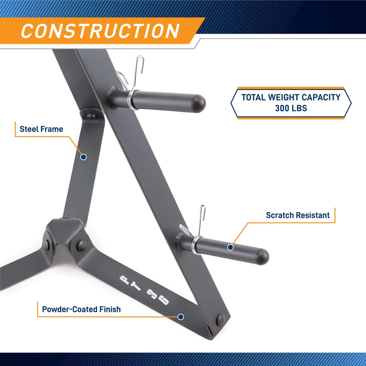 Marcy PT 36 Standard Weight Plate Tree - Olympic Barbell Plate Storage Rack for Home Gym & Fitness Training