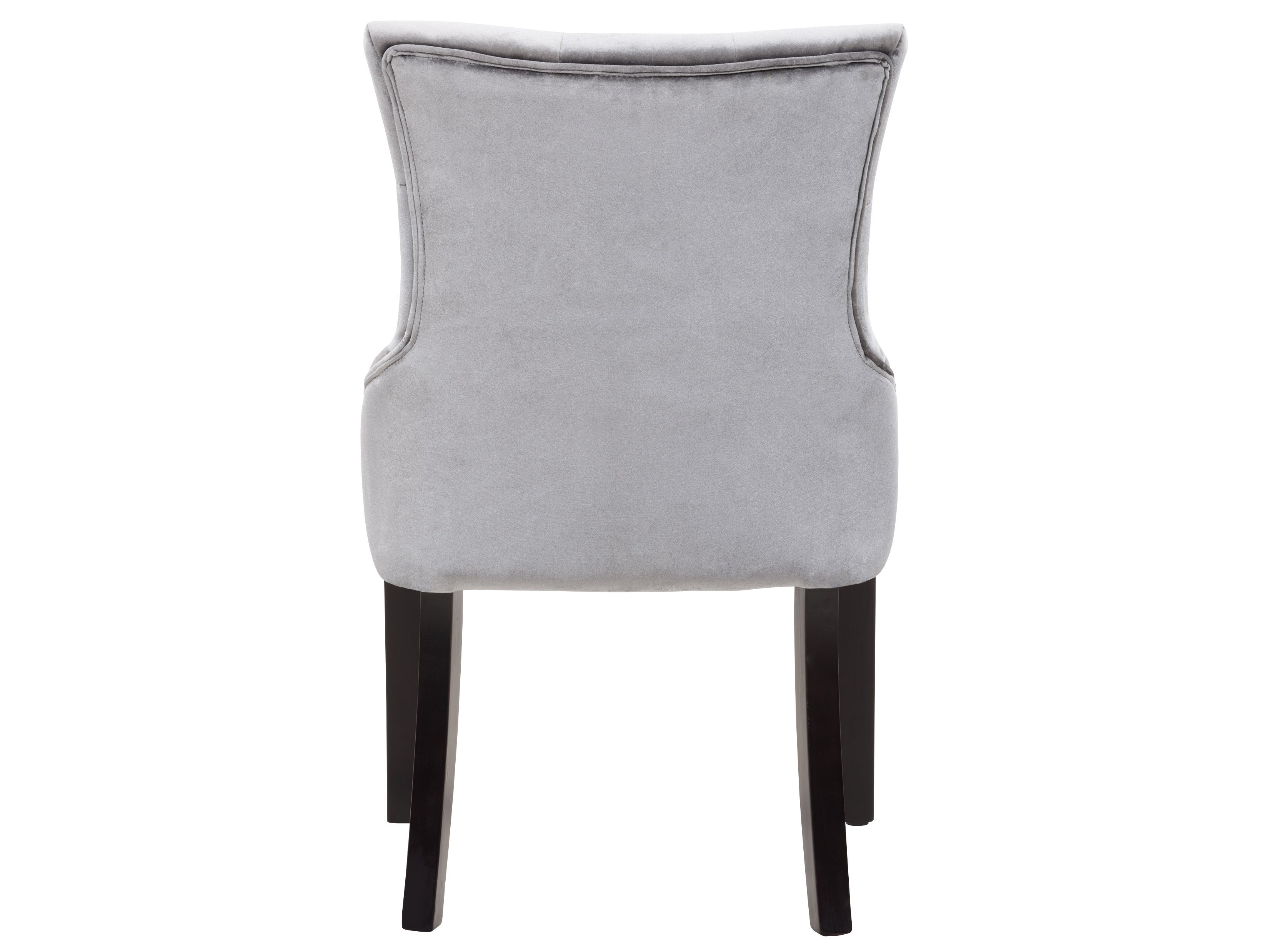 Modern Accent Chairs Set of 2 - Mid Century Upholstered Armchairs with Wooden Legs for Living Room, Bedroom or Office - Comfortable Lounge Chairs in Grey Fabric