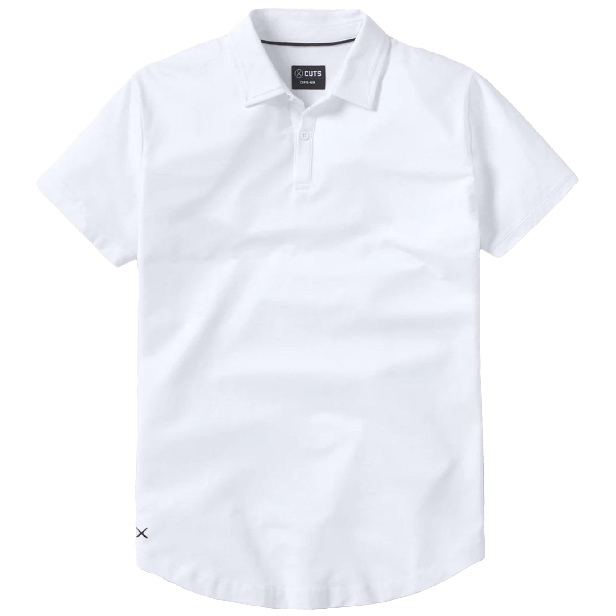 Premium PYCA Pro Stretch AO Men's Short Sleeve Polo Shirt - Breathable Golf Shirt with Button Collar & Curve Hem | Ideal for Golf, Business Casual & Outdoor Activities