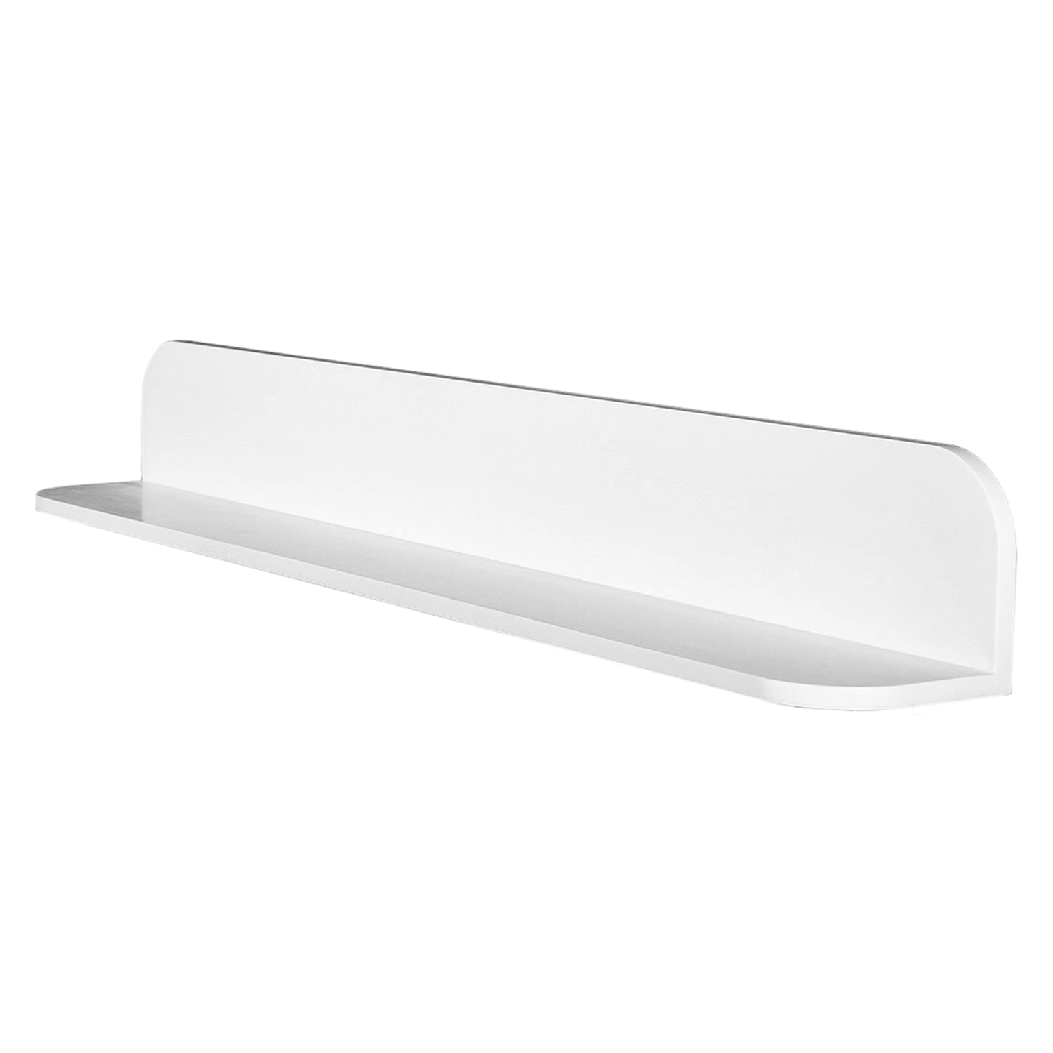 DAX Solid Surface Bathroom Shelf - White Matte Finish Wall Mounted Storage Organizer 35.4
