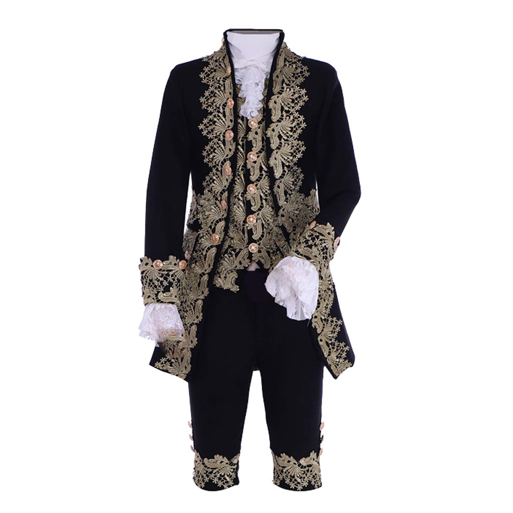 18th Century Colonial Rococo Costume for Men - Victorian Court Suit Outfit | Perfect for Cosplay, Historical Reenactments, Theater Performances & Halloween Costumes