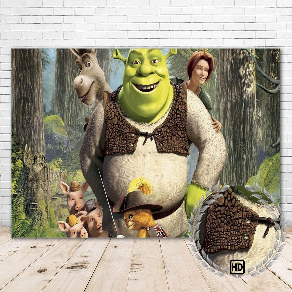 Shrek Backdrop 7x5ft - Wild Jungle Forest Theme for Birthday Party, Baby Shower & Kids Room Decor - Vinyl Poster Wall Art for Shrek Adventure Themed Events