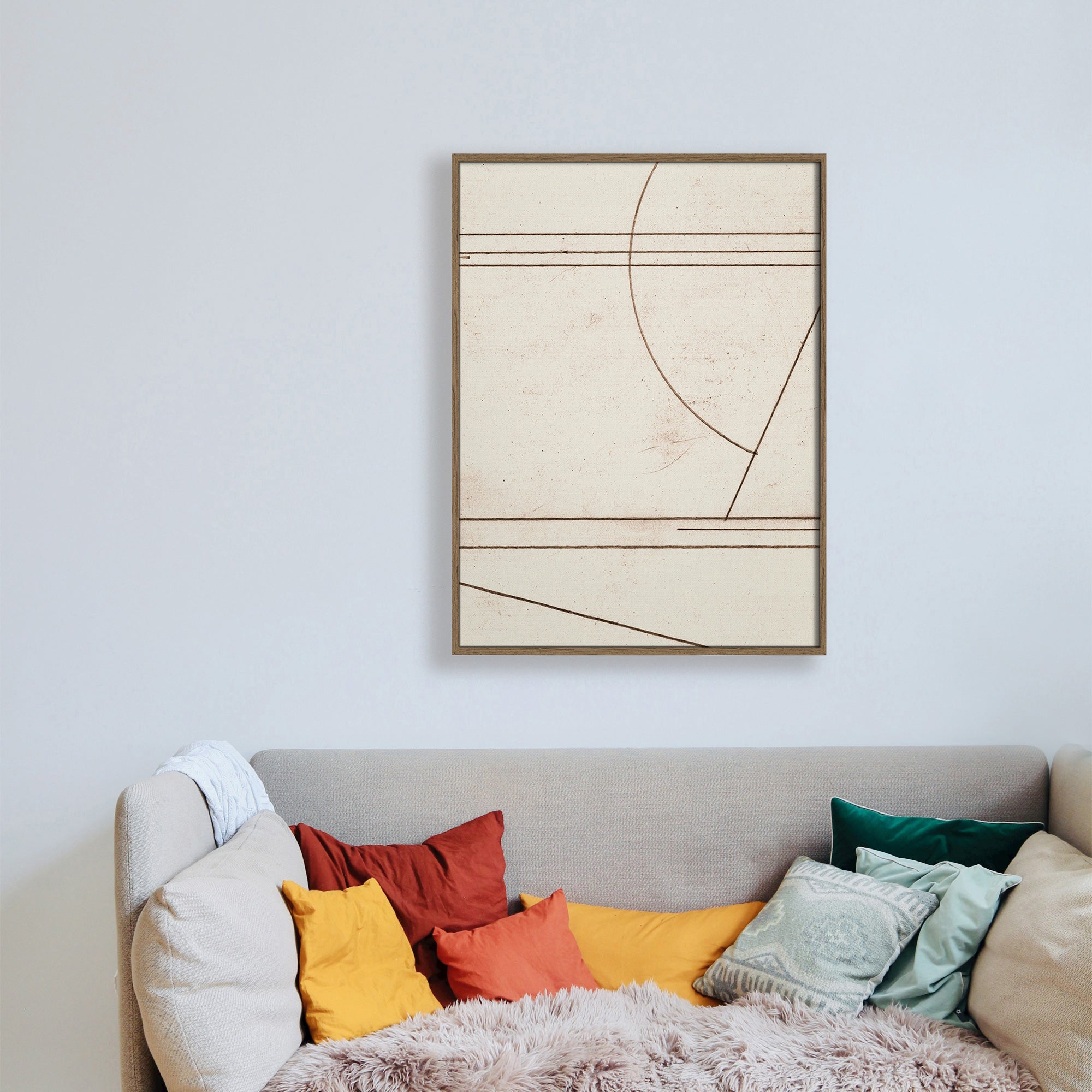 Minmod I Wall Art - Modern Abstract Canvas Painting for Home & Office Decor - Perfect for Living Room, Bedroom, and Workspace