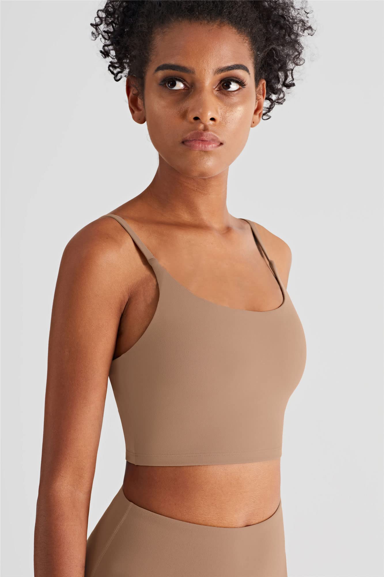 Altiland Women's Cami Sports Bra - Seamless Workout Tank Top for Yoga, Running & Gym - Comfortable Athletic Crop Top Brami - Perfect for Fitness, Lounge & Everyday Wear