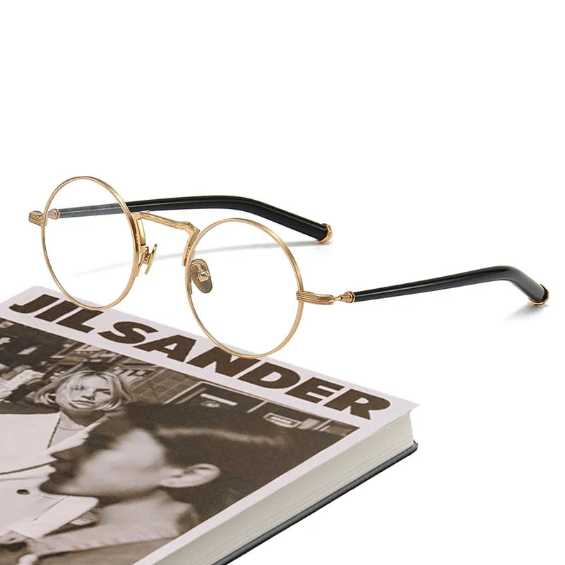 Stylish Unisex Black Titanium Round Eyeglasses Frame 3119m - Lightweight & Durable for Work, Reading, and Everyday Fashion