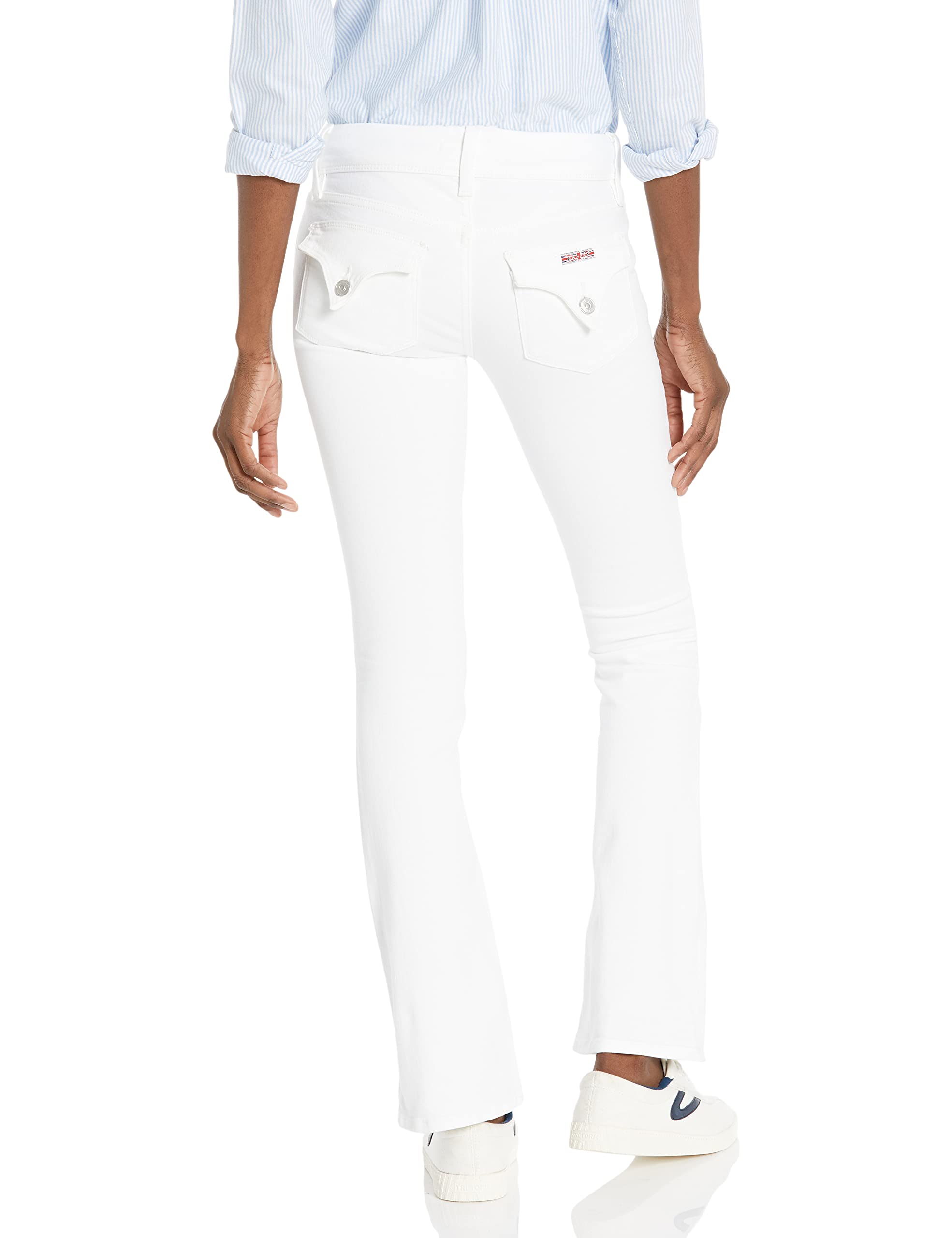 HUDSON Women's Beth Mid Rise Petite Bootcut Jeans with Back Flap Pockets - Comfortable Stretch Denim for Casual Wear & Everyday Outfits