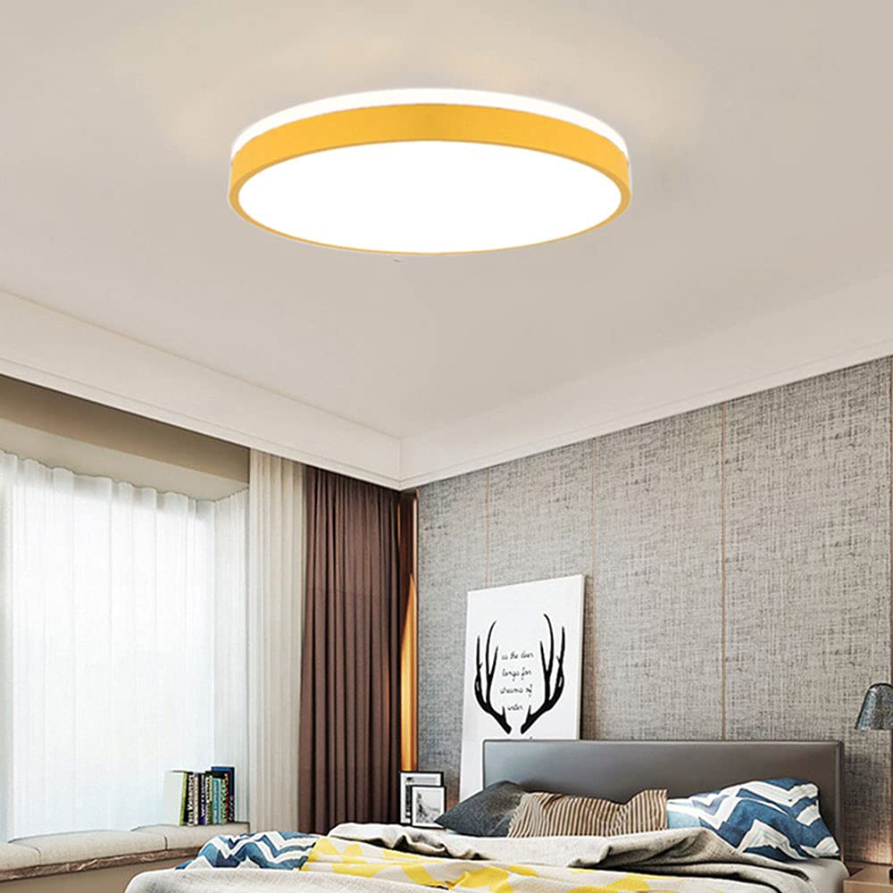Energy Efficient LED Ceiling Light Fixture - 3 Color Temperature, Ultra-Thin Flush Mount, Side Emitting Design for Living Room, Bedroom & Office | Modern Round Minimalist Lighting Solution
