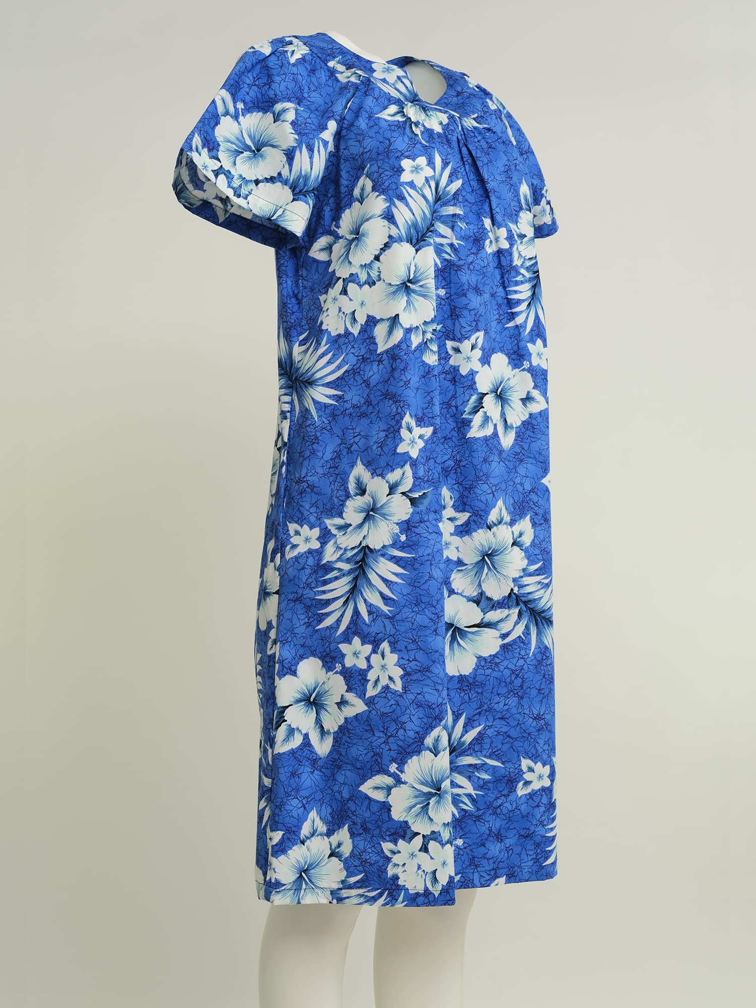 Stylish Cotton Hawaiian Midi Muumuu Dress for Women - Floral Summer Beach Dress, Perfect for Vacation, Luau Party & Tropical Getaways