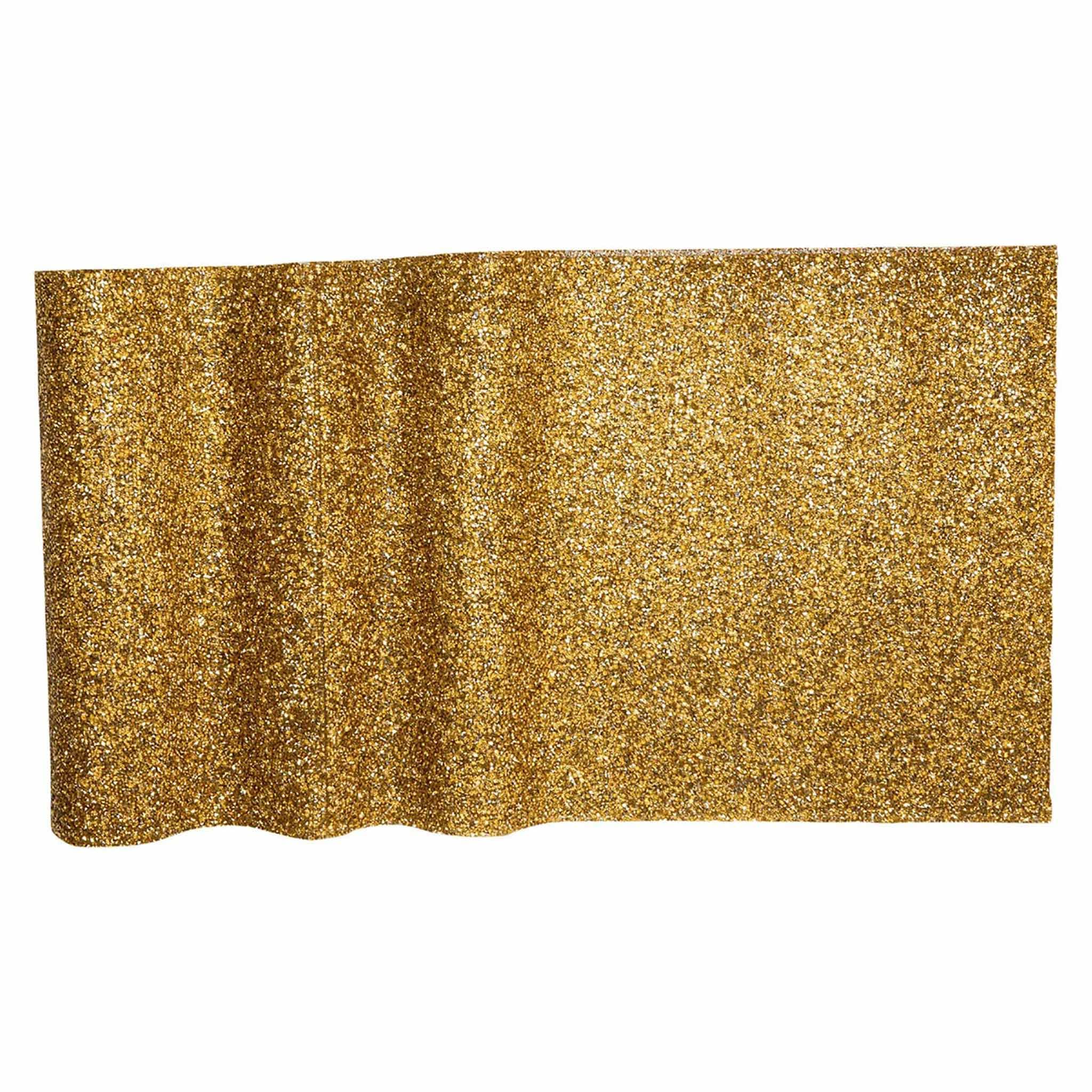 Luminous Table Runner with Sparkling Rhinestones - Non-Slip Back for Dining Tables, Weddings & Events (Gold, 90