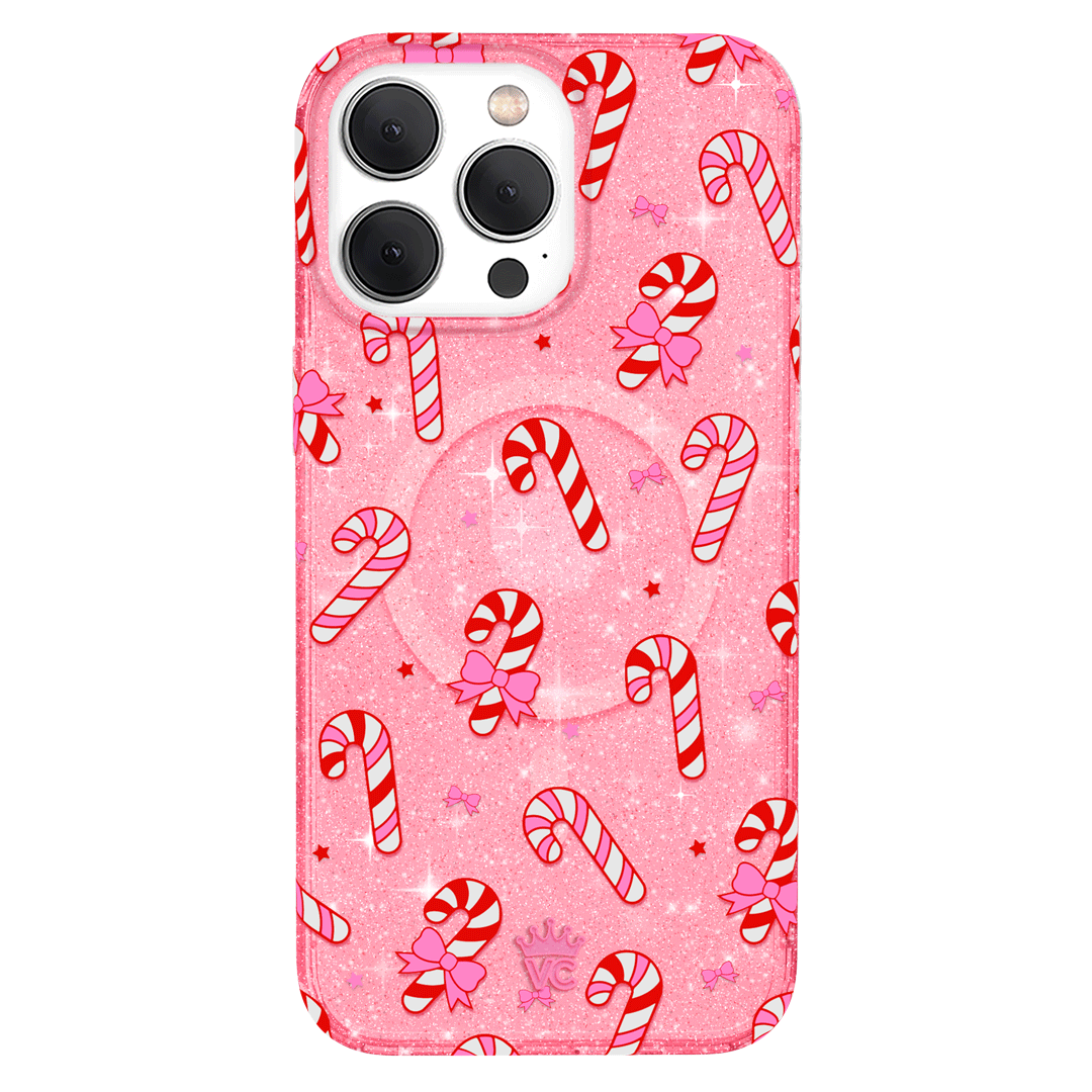 Pink Peppermint Princess iPhone Case - Cute Floral Design Protective Cover for iPhone 13/14/15 - Perfect for Girls, Teens & Women - Great Gift for Birthday, Christmas & Everyday Use