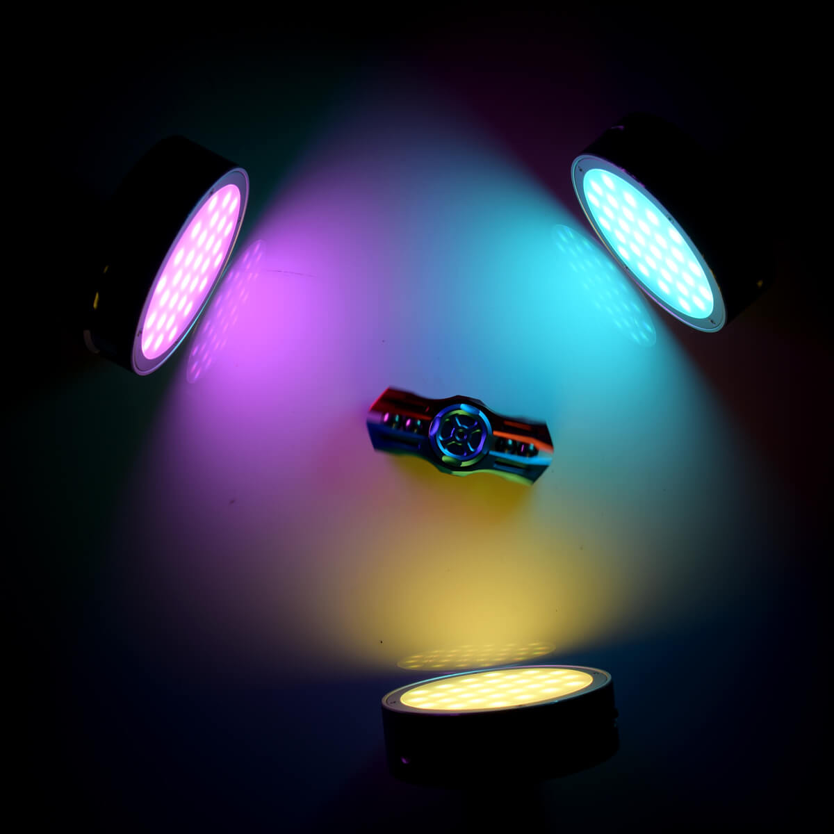 R1 Round RGB LED Light - Creative Compact & Lightweight Design for Home Decor, Gaming Setup, and Party Lighting