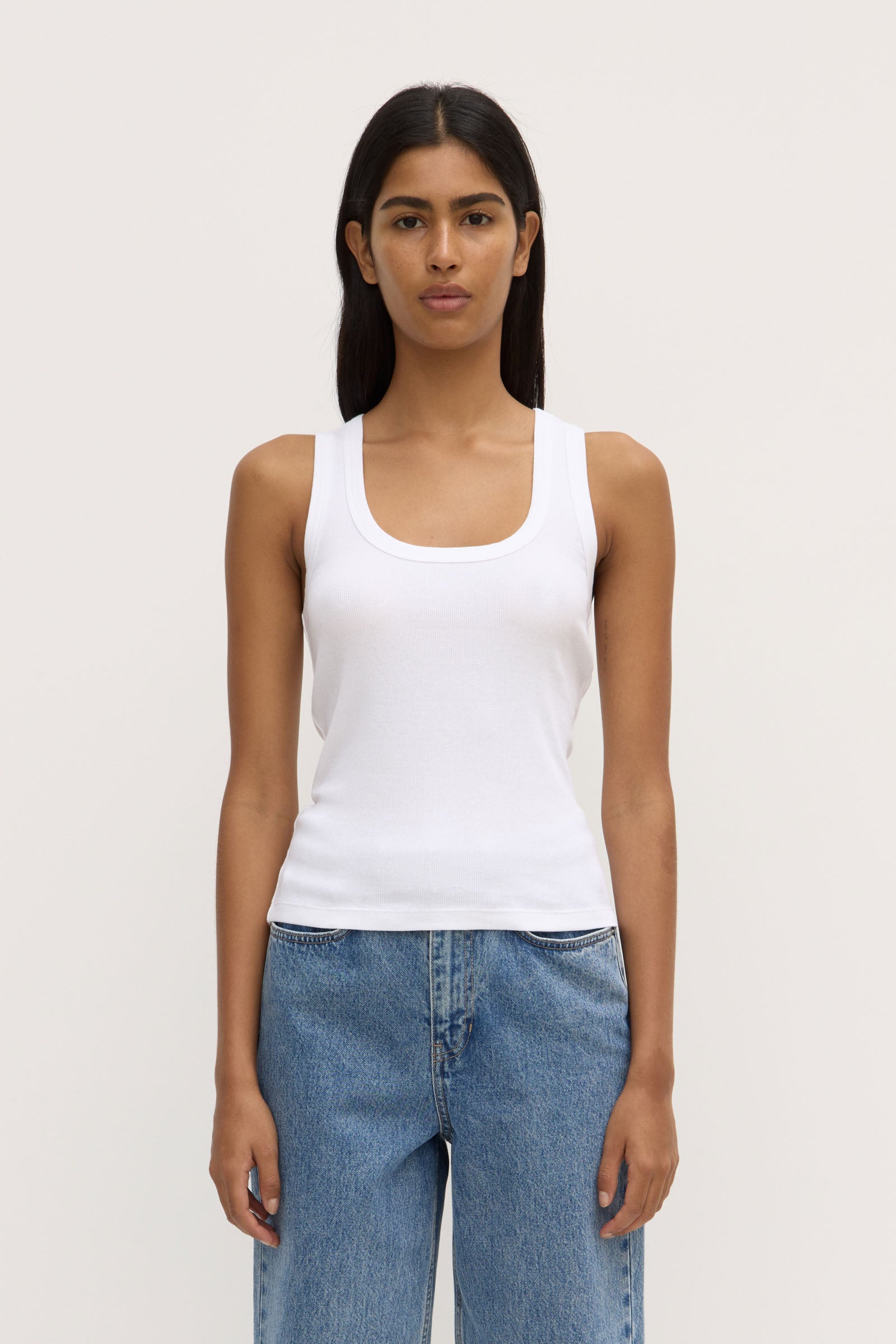 Robyn Scoop Neck Rib Tank Top for Women - Soft Stretchy Comfort Fit Casual & Layering - Perfect for Summer, Workouts, and Everyday Wear