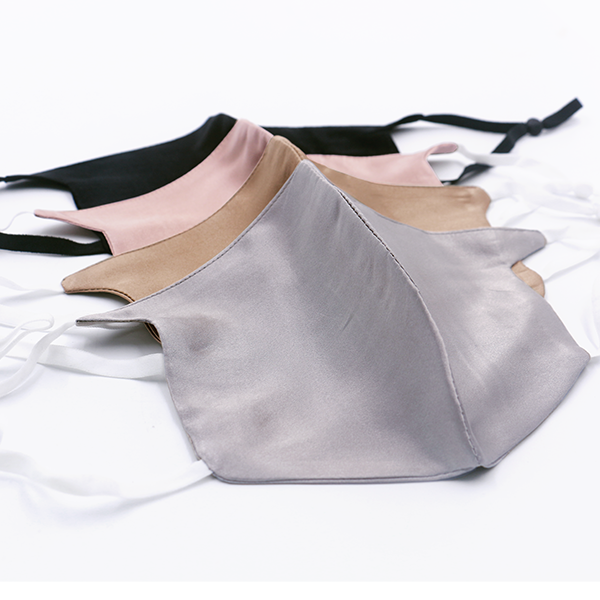 Luxury Silk Face Mask in Rose Gold - Breathable & Comfortable for Daily Wear, Travel, and Special Occasions