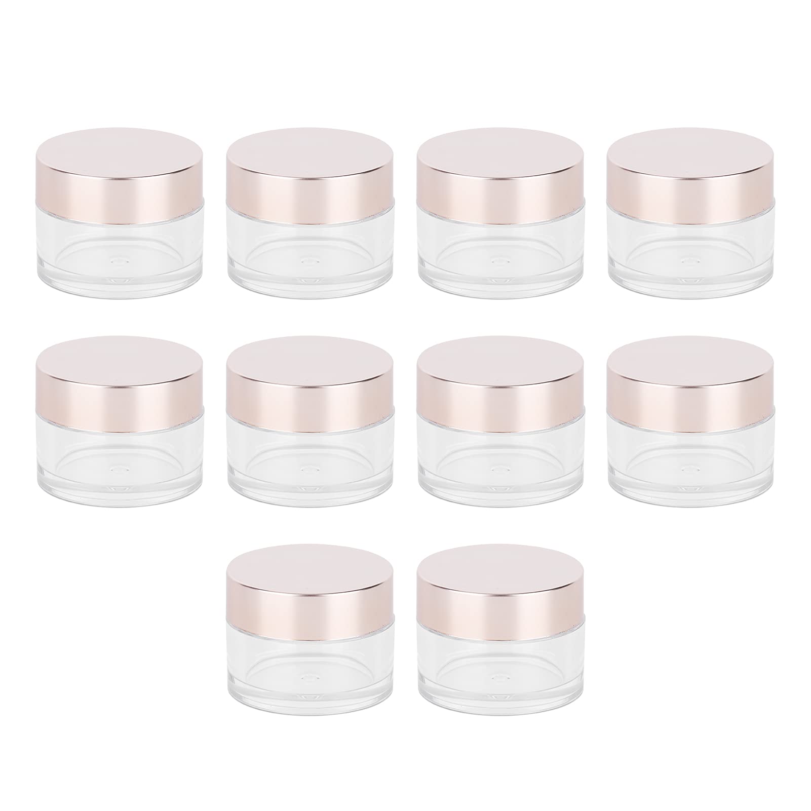 2-Pack Reusable Cosmetic Containers with Wide Mouth - 10pcs Travel-Sized Portable Jars for Makeup, Jewelry & Toiletries - Perfect for Travel, Organizing & On-the-Go Storage