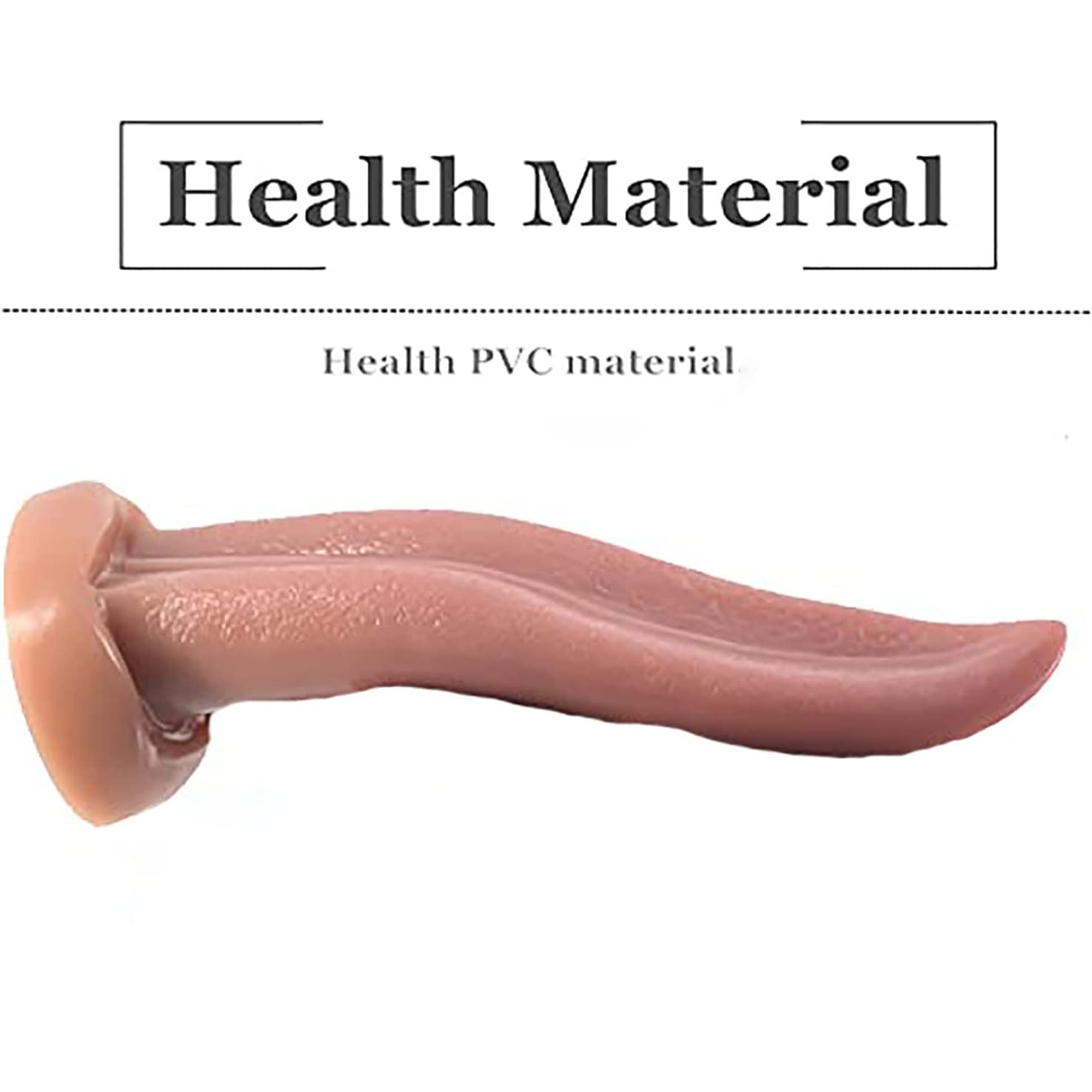 8 Inch Realistic Tongue Licking Dildo with Strong Suction Cup - Soft Silicone Anal Plug & Adult Sex Toy for Women & Couples - Skin Tone - Perfect for Solo Play, Couples Fun & BDSM Scenes