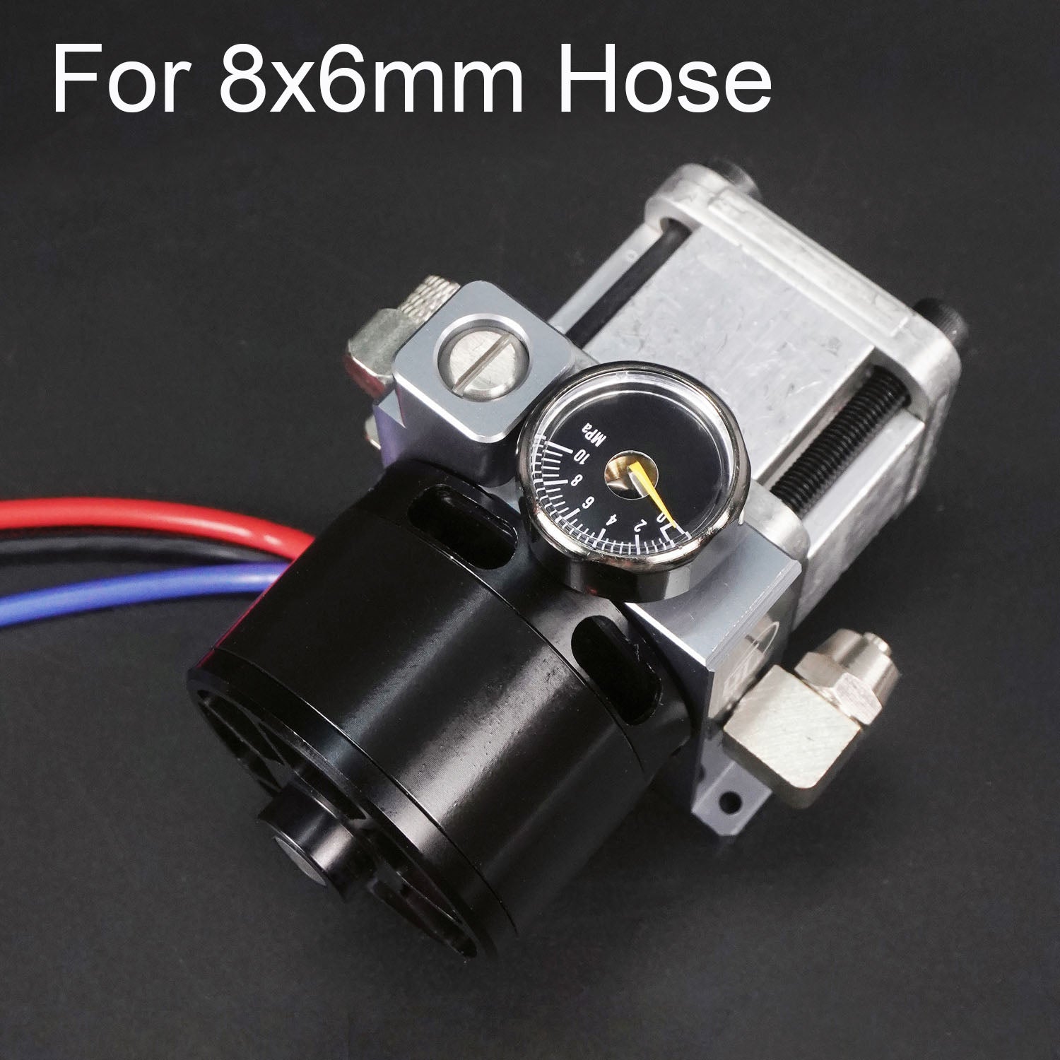 Brushless Hydraulic Pump Motor with Pressure Gauge - 5048 & 4020 Models for 1/12 & 1/14 Scale RC Construction Vehicles (6x4MM & 8x6MM) - Perfect for RC Truck, Excavator, and Heavy Equipment DIY Upgrades