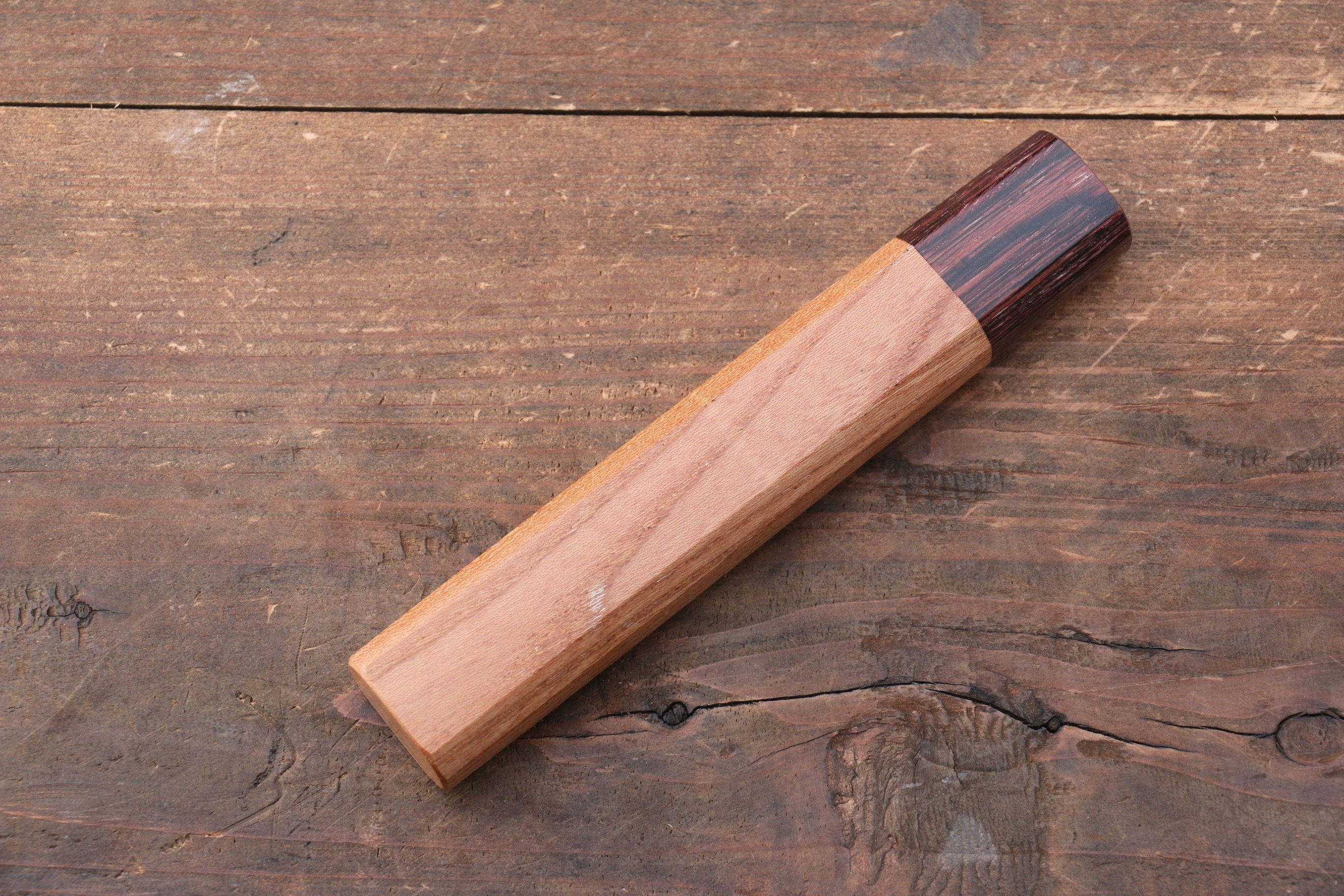 Premium Keyaki Wood Knife Handle (Large) - Ergonomic Grip for Professional Chefs & Home Cooking - Perfect for Japanese, Western & Utility Knives
